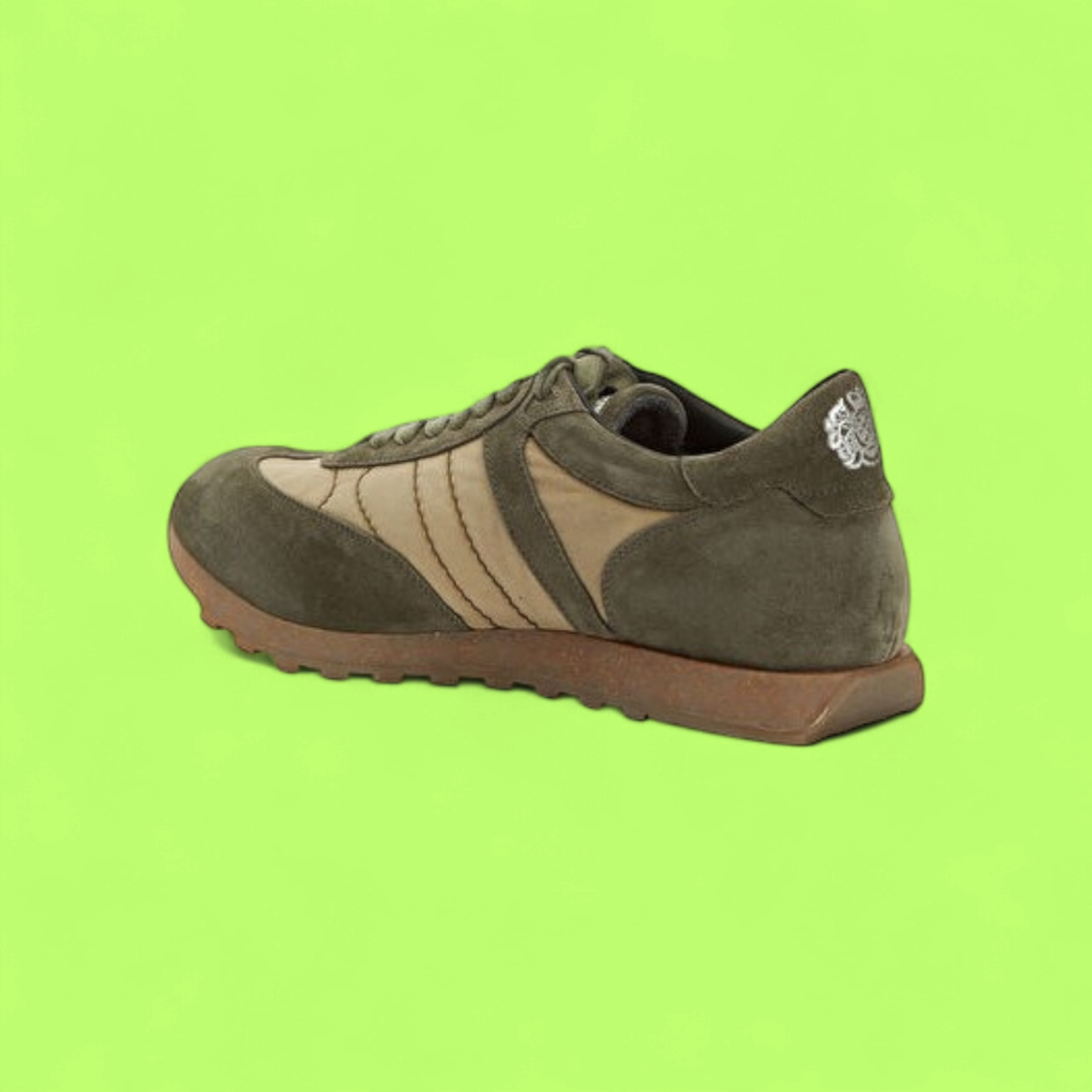 ALBERTO FASCIANI RETRO SNEAKERS WITH BEIGE PANELS AND SUEDE