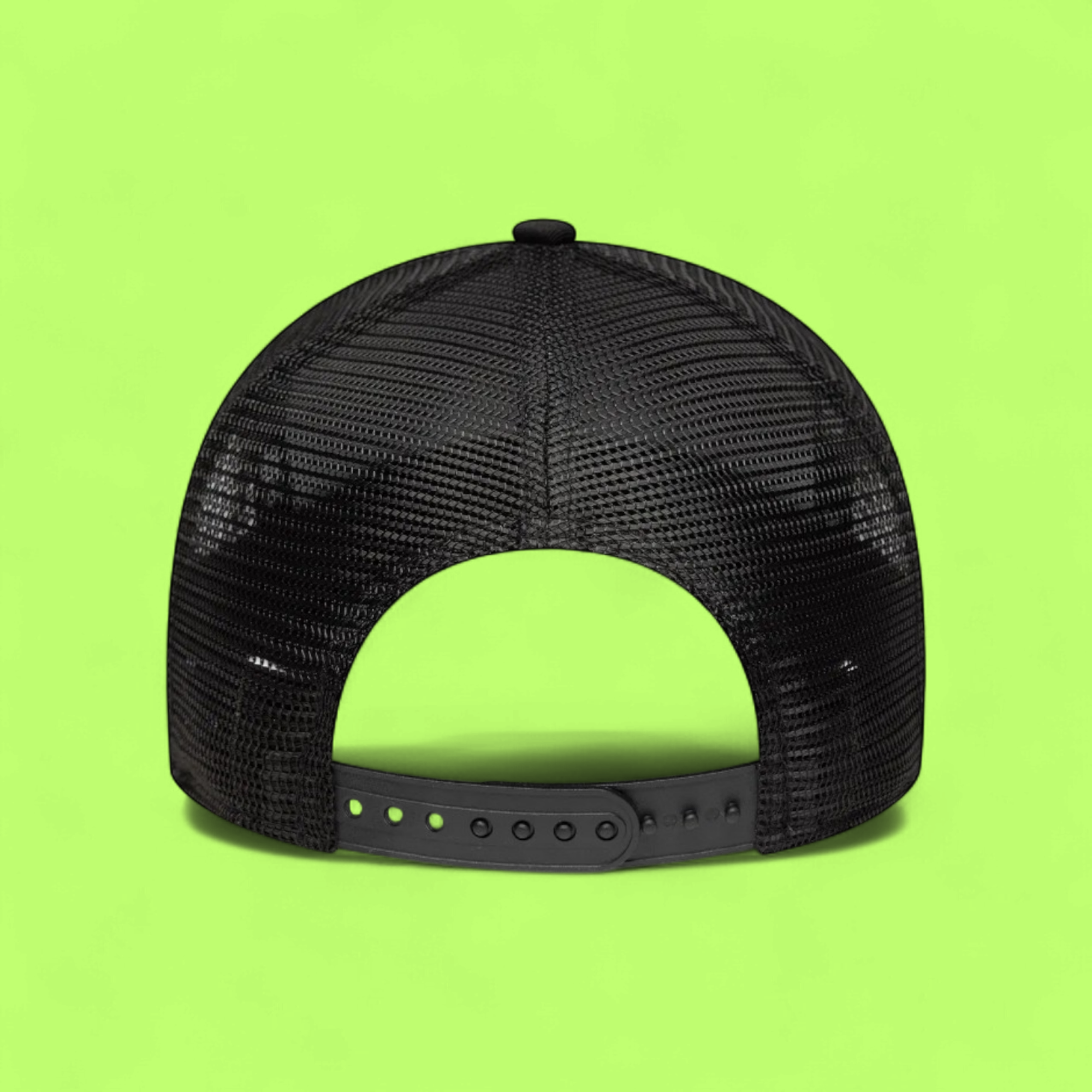 NEW ERA BLACK PATCH TRUCKER DISTRESSED MESH CAP CWCD