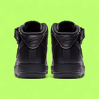 NIKE AIR FORCE 1 MID '07 MEN'S BLACK LEATHER CLASSIC BASKETBALL SHOES