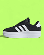 ADIDAS VL COURT BLACK WHITE SUEDE PLATFORM SOLE CASUAL CWCD