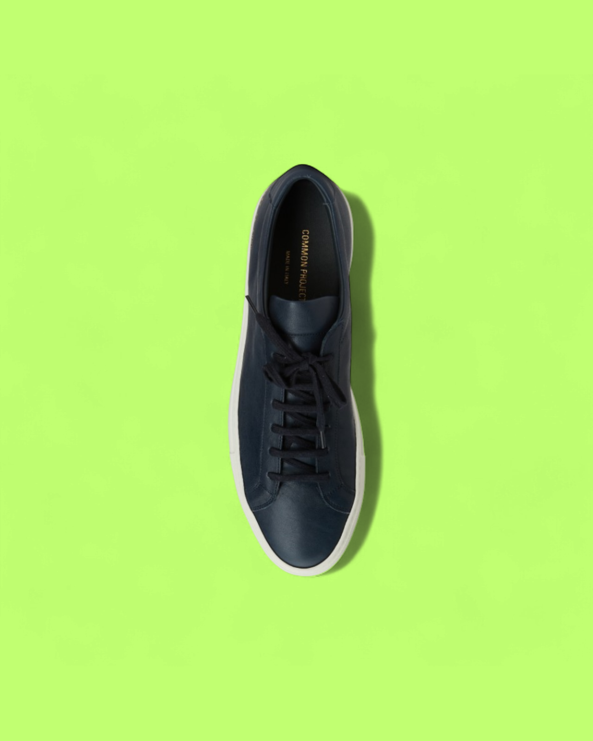 COMMON PROJECTS ORIGINAL ACHILLES LOW NAVY LEATHER CLASSIC