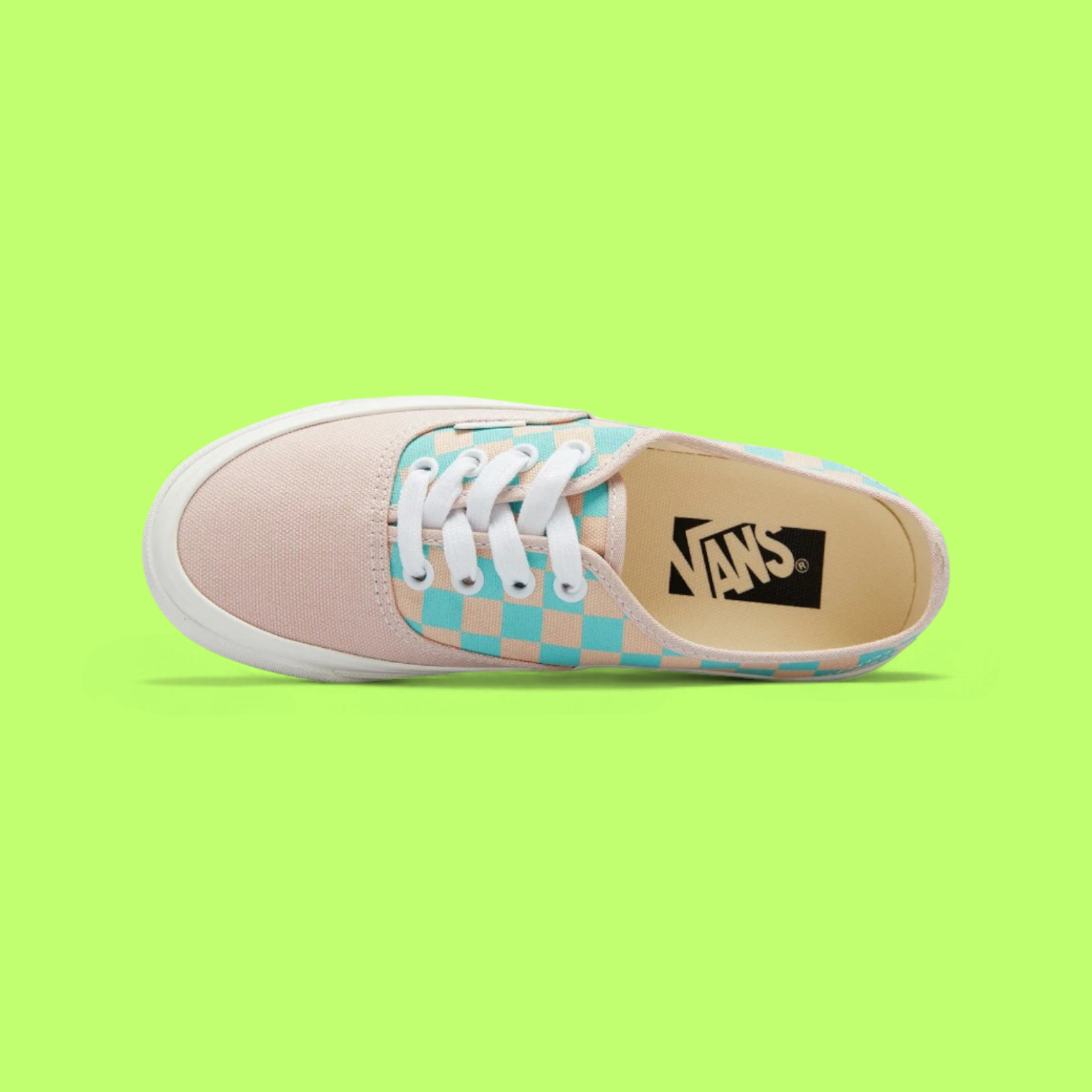 VANS AUTHENTIC PLATFORM BEIGE BLUE CHECKERBOARD STYLE DROPZZ