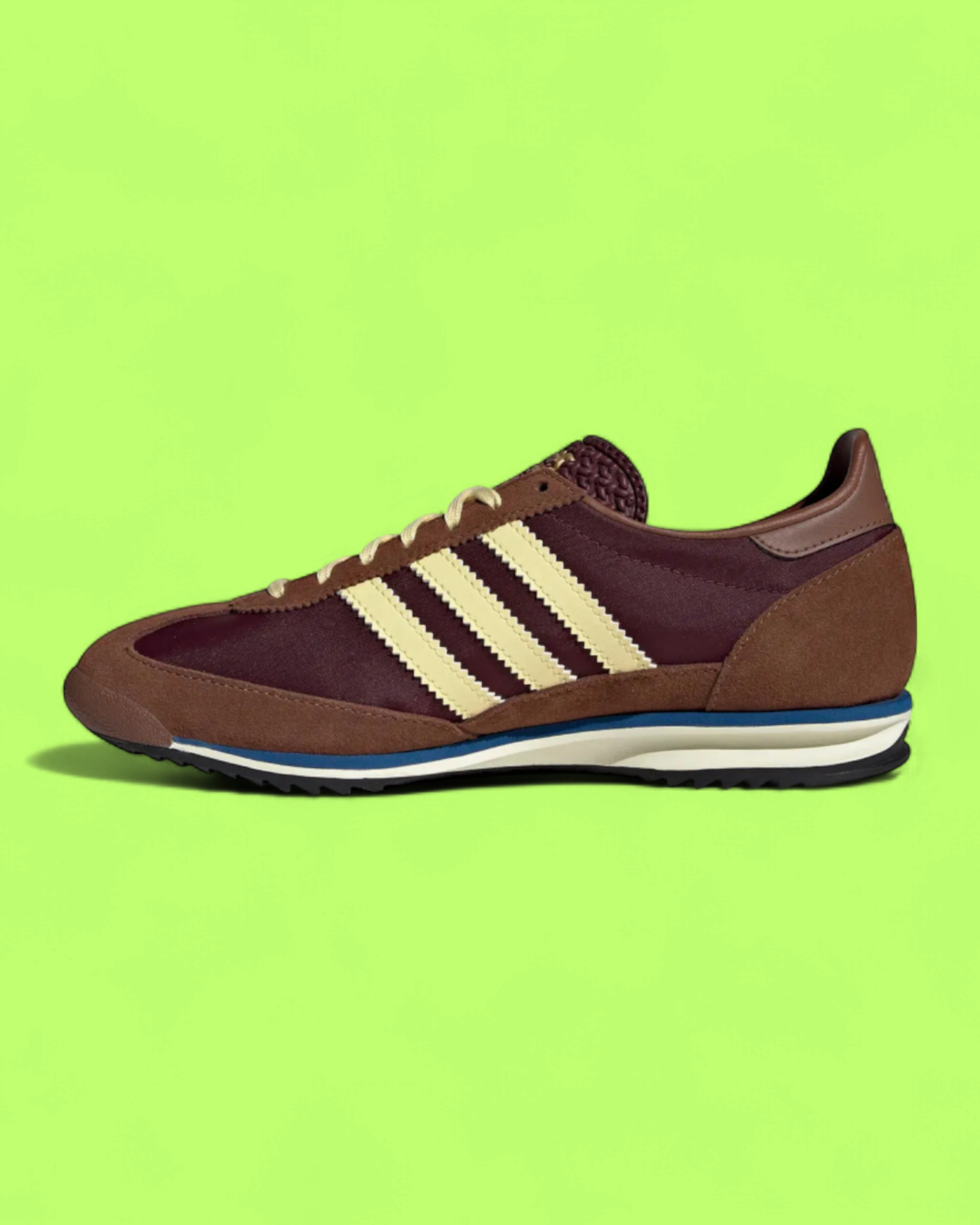 ADIDAS SL 72 BURGUNDY BROWN SUEDE CREAM STRIPES RETRO RUNNING