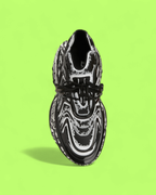 BALMAIN UNICORN BLACK WHITE ABSTRACT FUTURISTIC DESIGN SNEAKERS