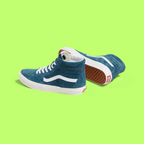 VANS SK8 HI TEAL BLUE WHITE CLASSIC RETRO SNEAKERS CWCD