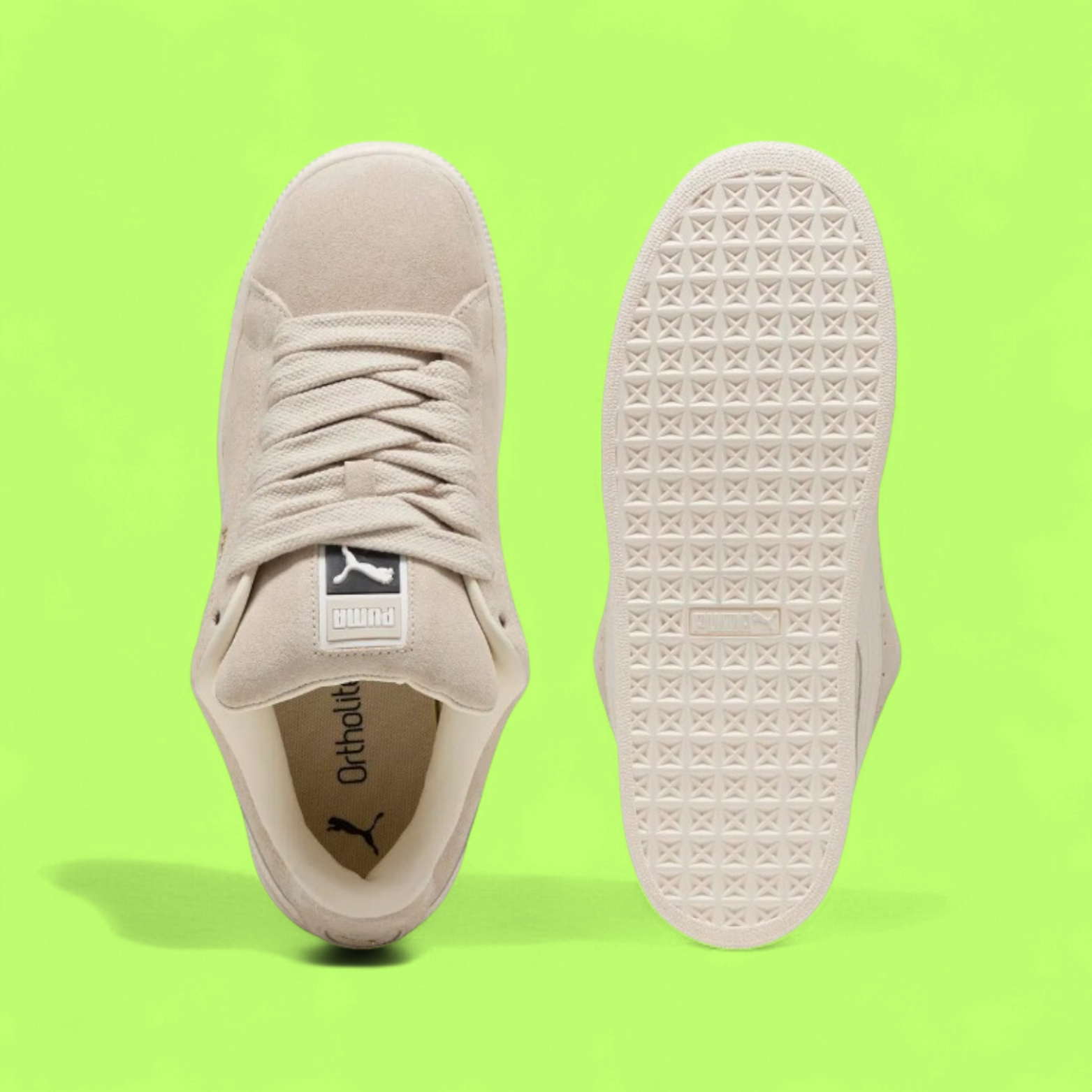 PUMA SUEDE XL UNISEX WHITE BEIGE SPORTS SHOES WZRT DROPZZ