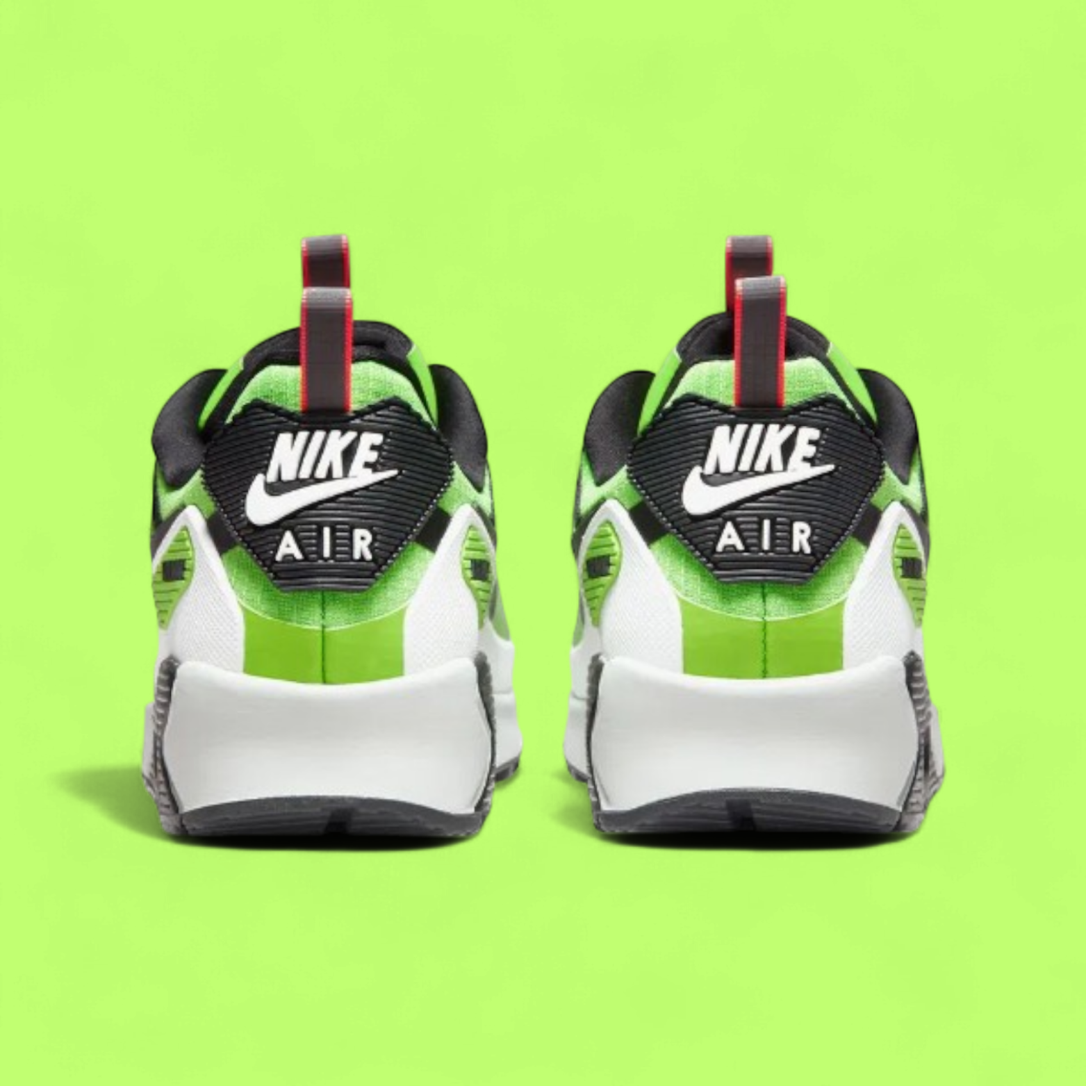 NIKE AIR MAX 90 FUTURA NEON GREEN BLACK MODERN STREET DROP