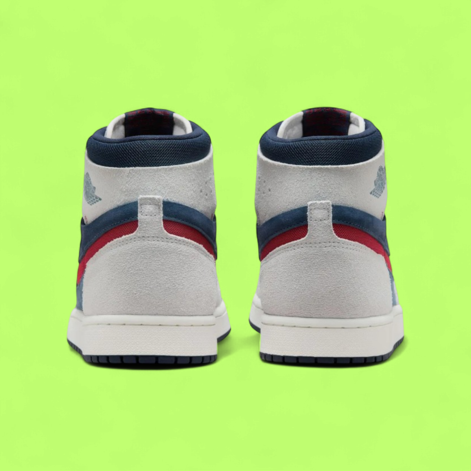 NIKE JORDAN AIR 1 ZOOM CMFT 2 MEN'S NAVY LEATHER BASKETBALL SNEAKERS