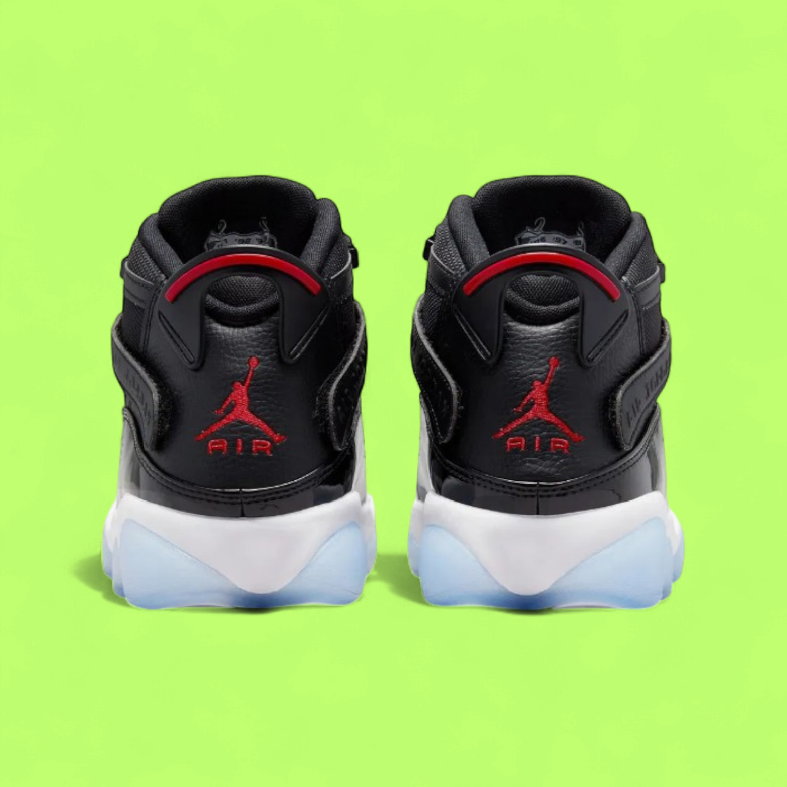 NIKE JORDAN 6 RINGS MEN'S BLACK LEATHER RETRO BASKETBALL