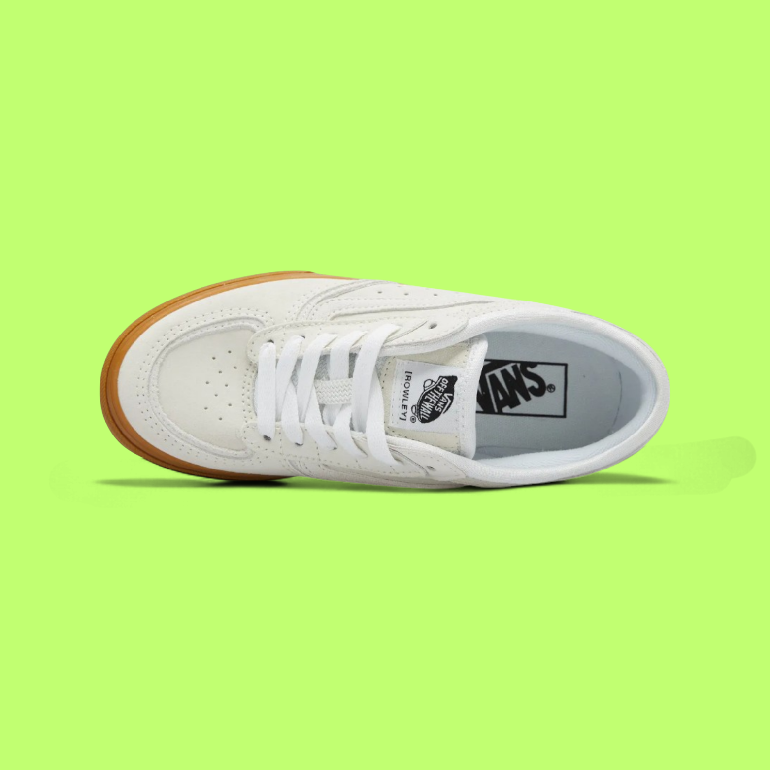 VANS LOWLAND CC WHITE GUM SOLE LEATHER SKATE SNEAKERS CWCD