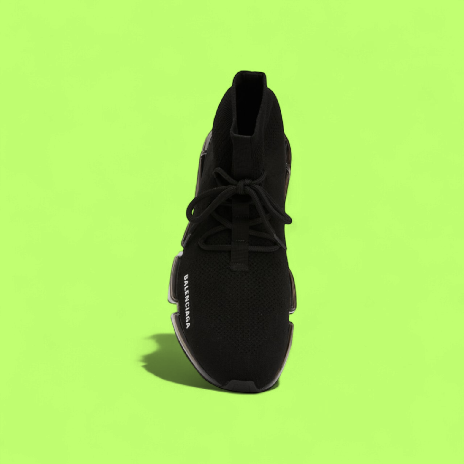 BALENCIAGA BLACK PHANTOM SNEAKERS WITH FUTURISTIC SOLE