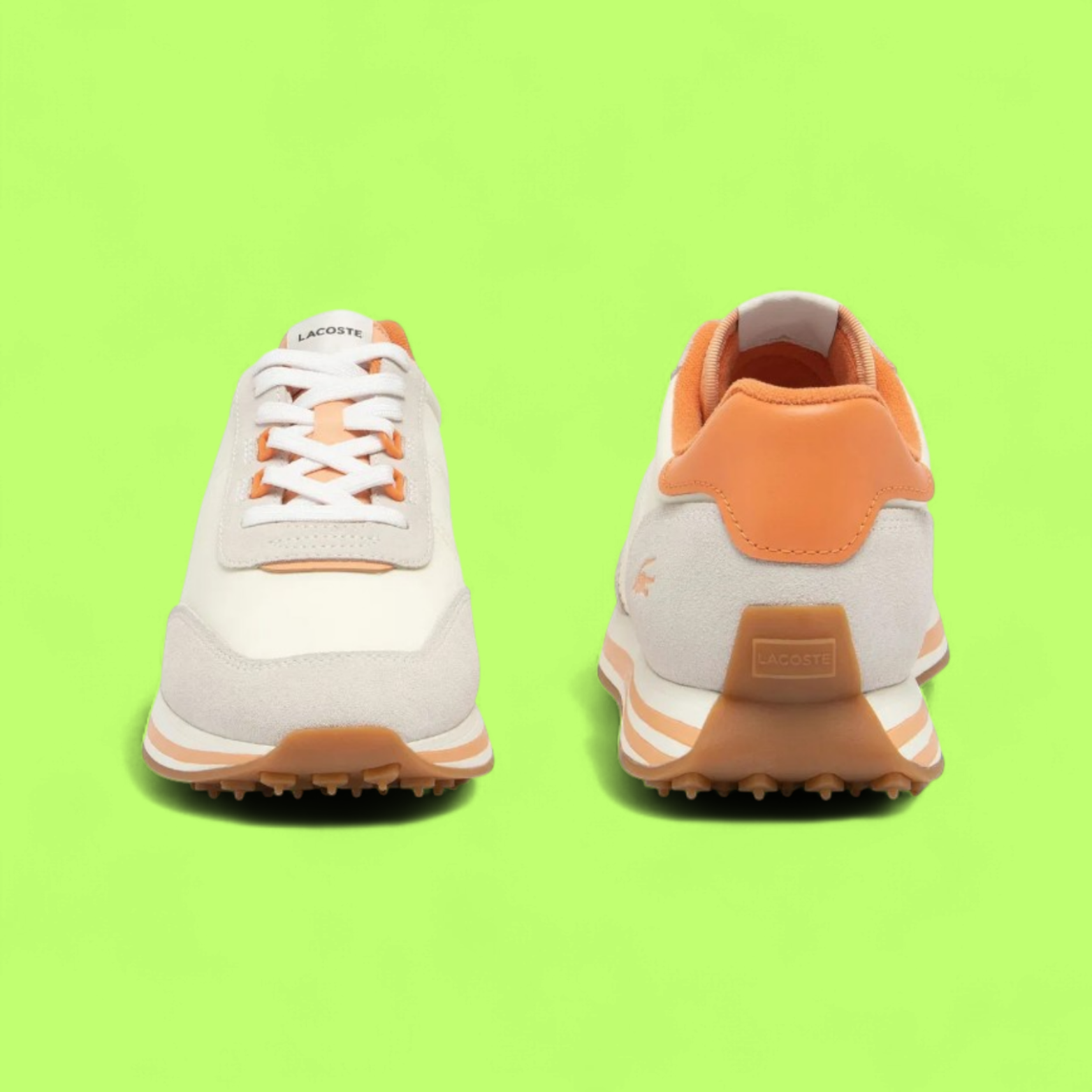 LACOSTE SPORT LINETRACK MEN'S BEIGE MESH AND LEATHER CASUAL SNEAKERS