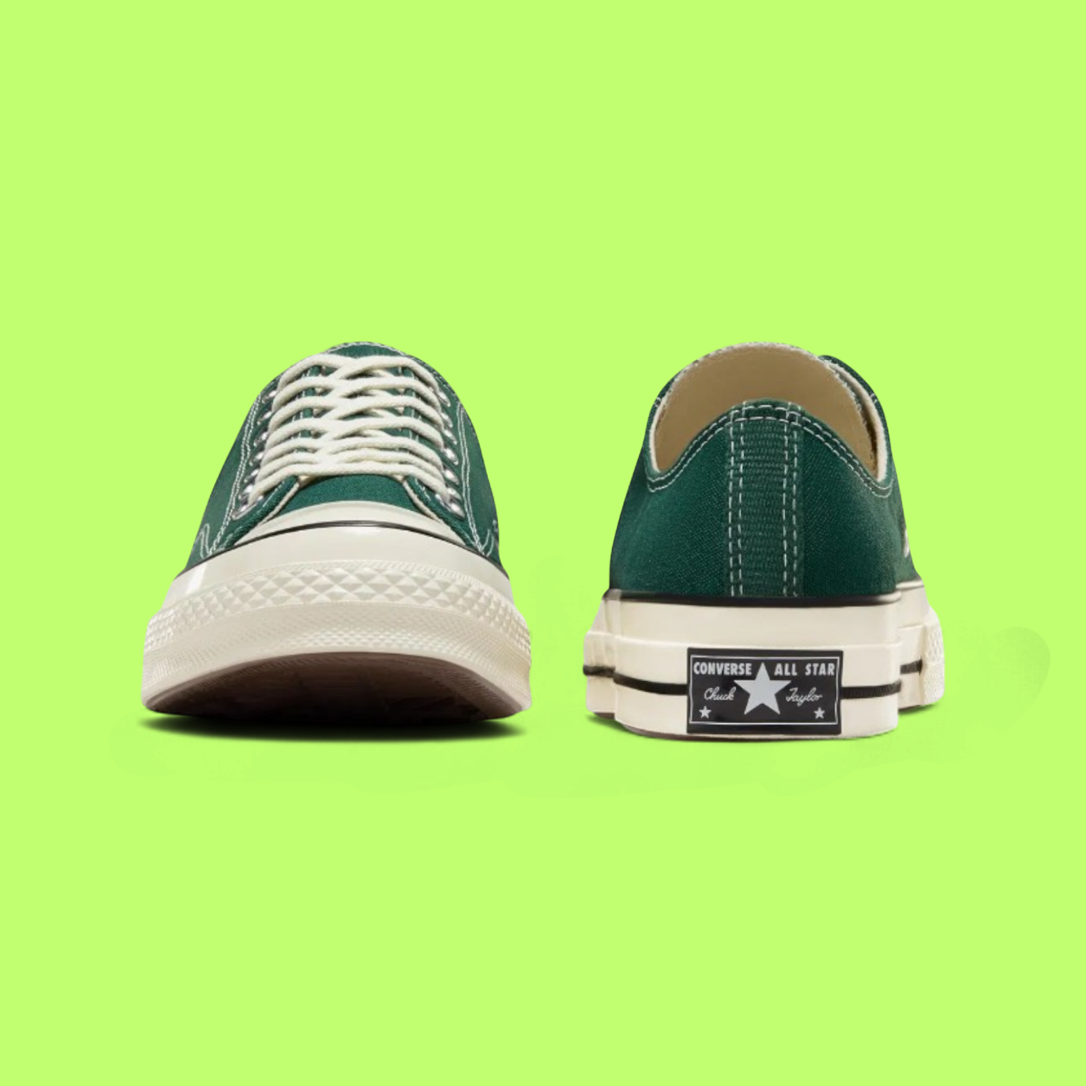 CONVERSE CHUCK 70 UNISEX GREEN CANVAS RETRO HIGH-TOP SNEAKERS