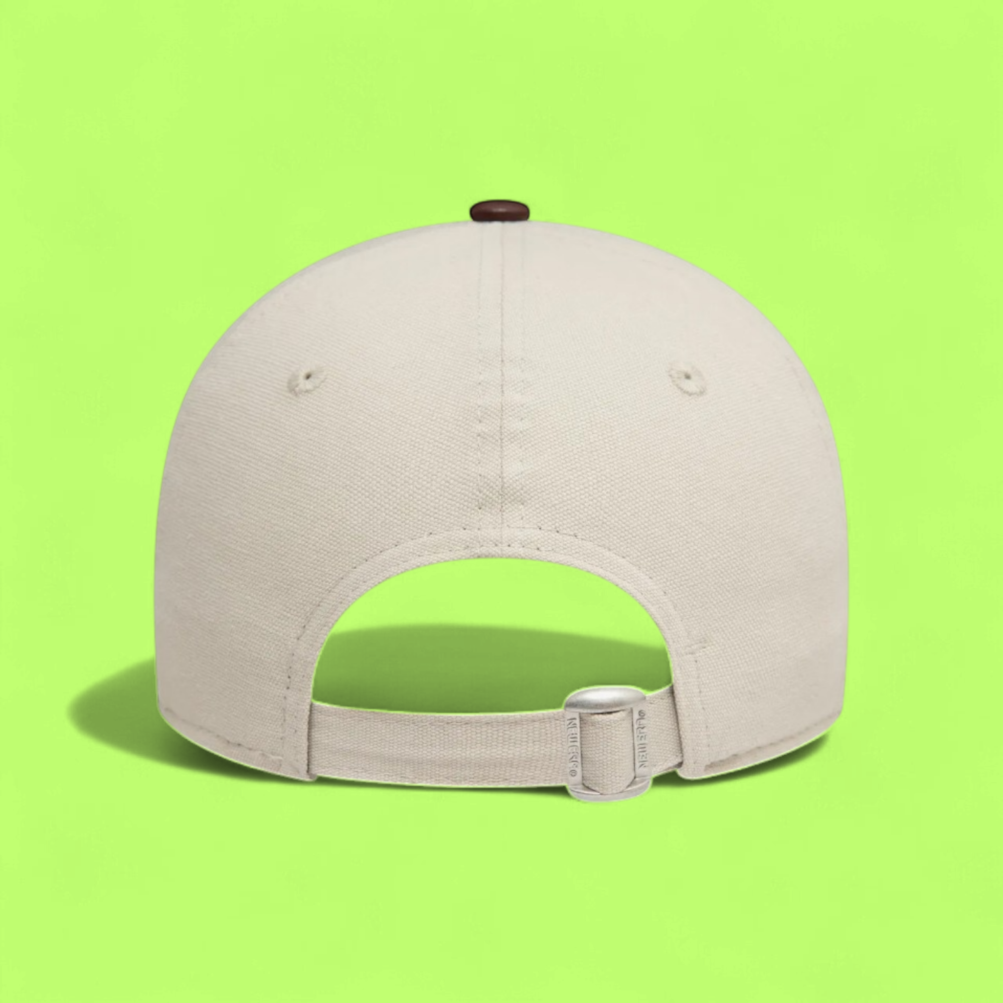 NEW YORK YANKEES BEIGE CAP WITH BROWN LOGO AND VISOR