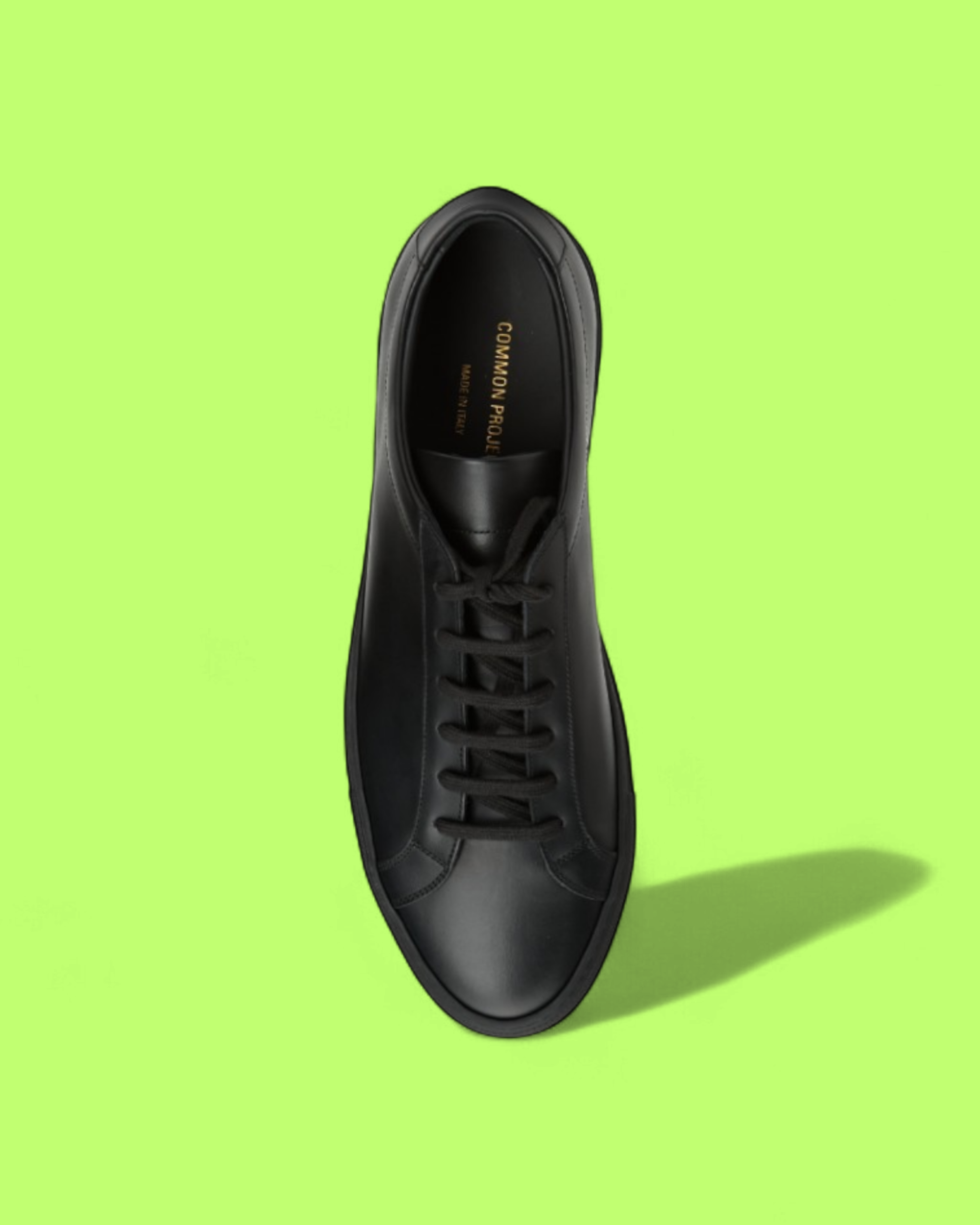 COMMON PROJECTS ORIGINAL ACHILLES LOW ALL BLACK LEATHER