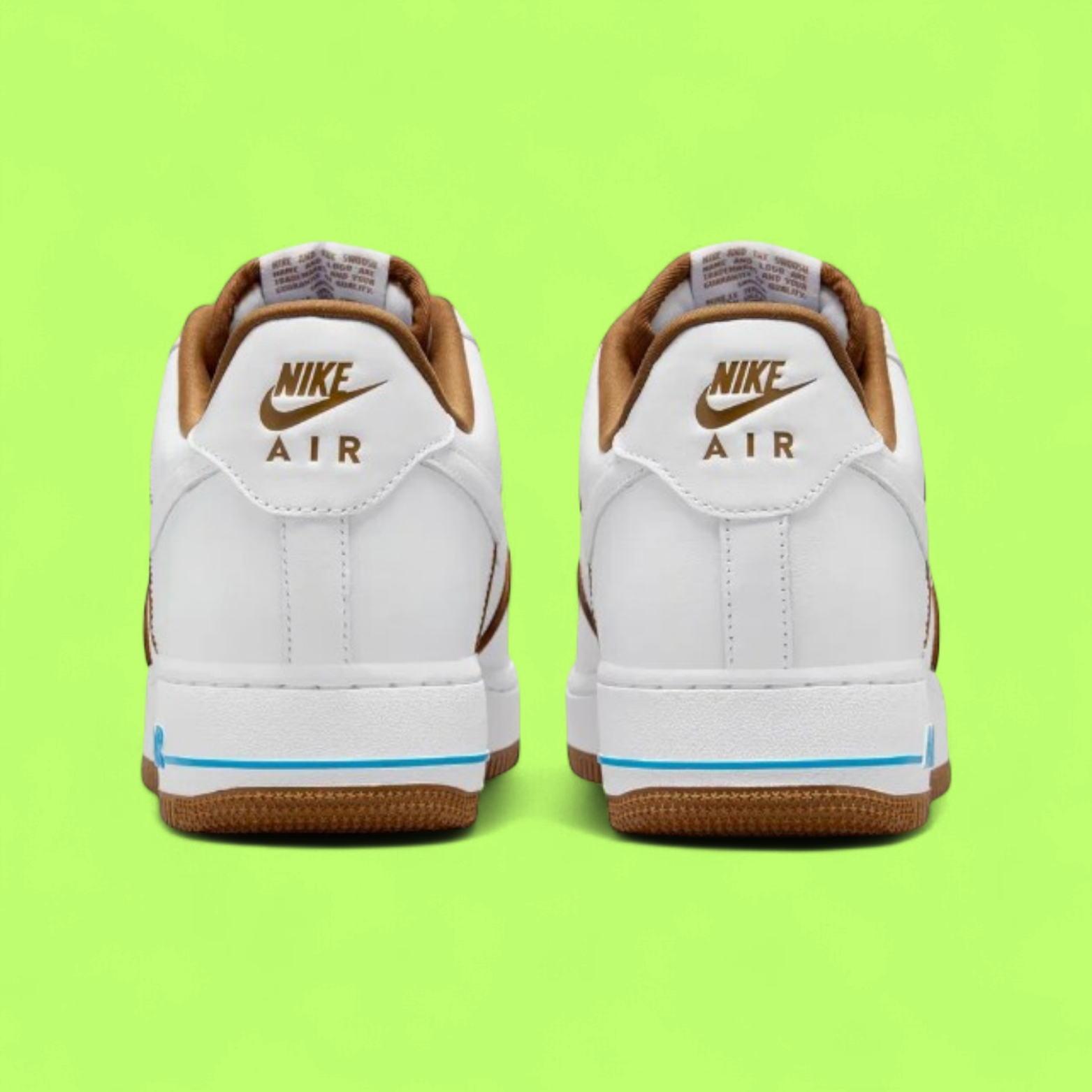 NIKE AIR FORCE 1 LOW WHITE GUM SOLE RETRO CLASSIC STYLE