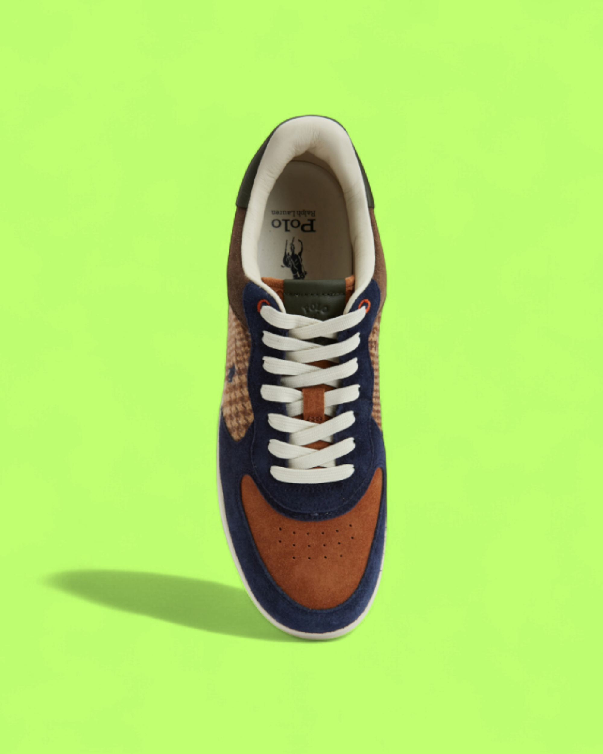 POLO RALPH LAUREN MULTICOLOR SUEDE HOUNDSTOOTH CASUAL SHOES