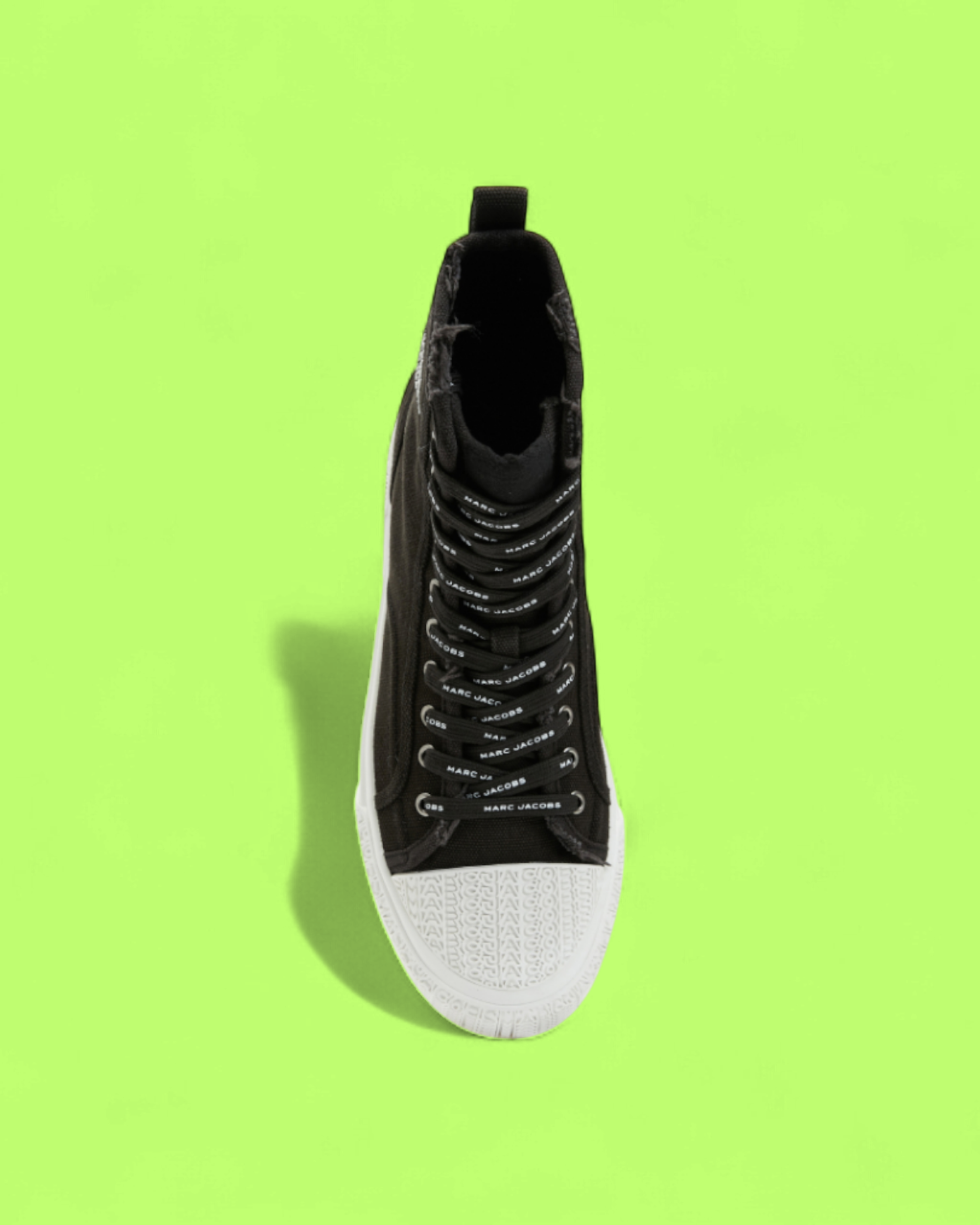MARC JACOBS BLACK HIGH TOP CANVAS SNEAKER CLASSIC ICON DROPZ