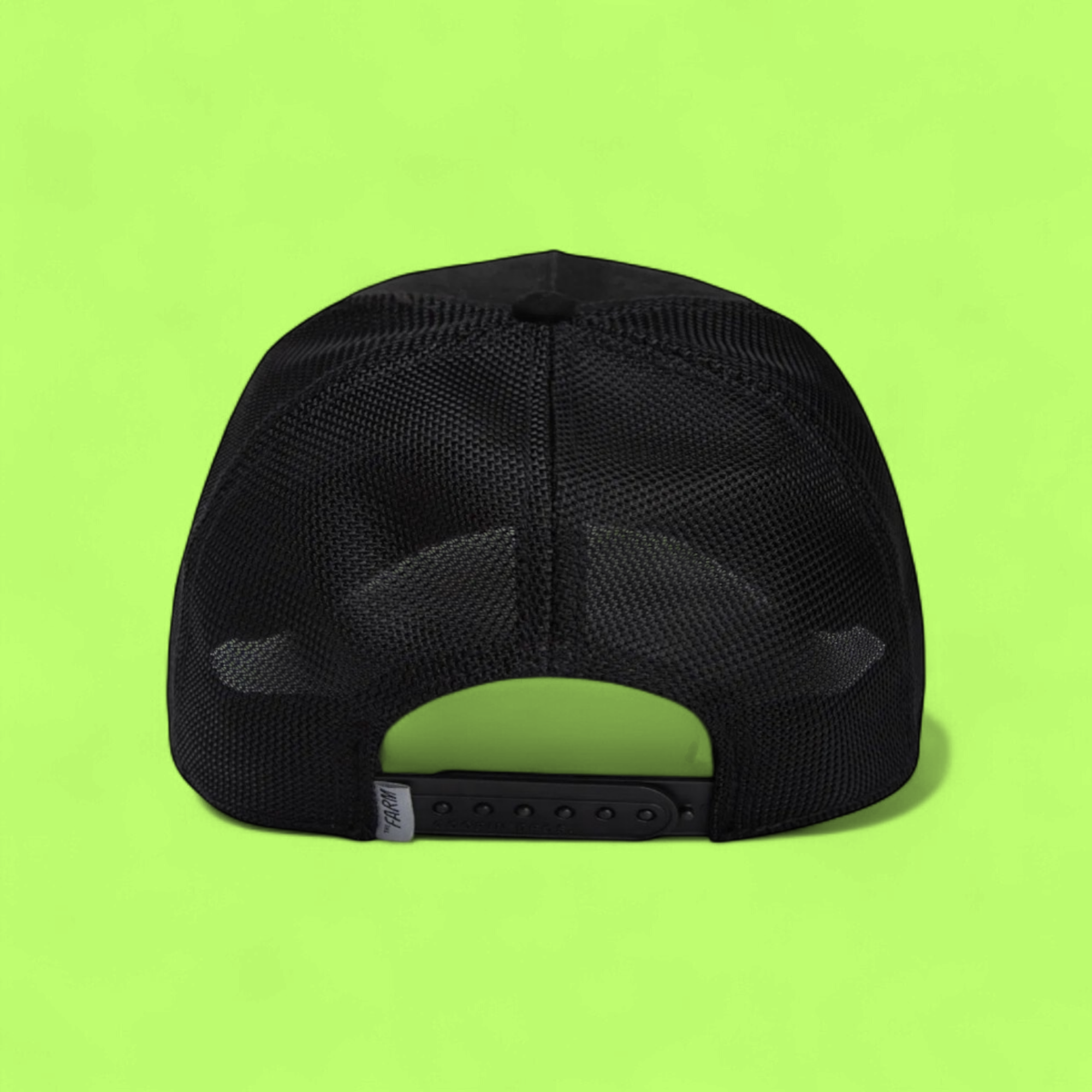 DEAD SKULL PATCH BLACK TRUCKER HAT WITH DARK WESTERN STYLE