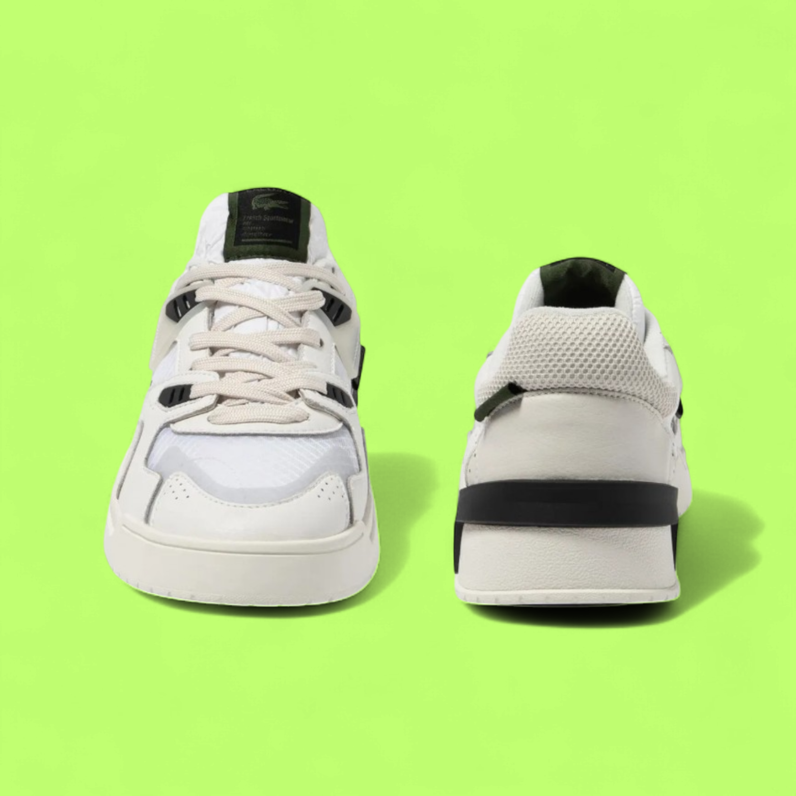 LACOSTE LT COURT 125 MEN'S WHITE LEATHER RETRO COURT STYLE SNEAKERS