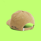 BEIGE BASEBALL CAP WITH PALM TREE AND FRENCH TEXT EMBROIDERY