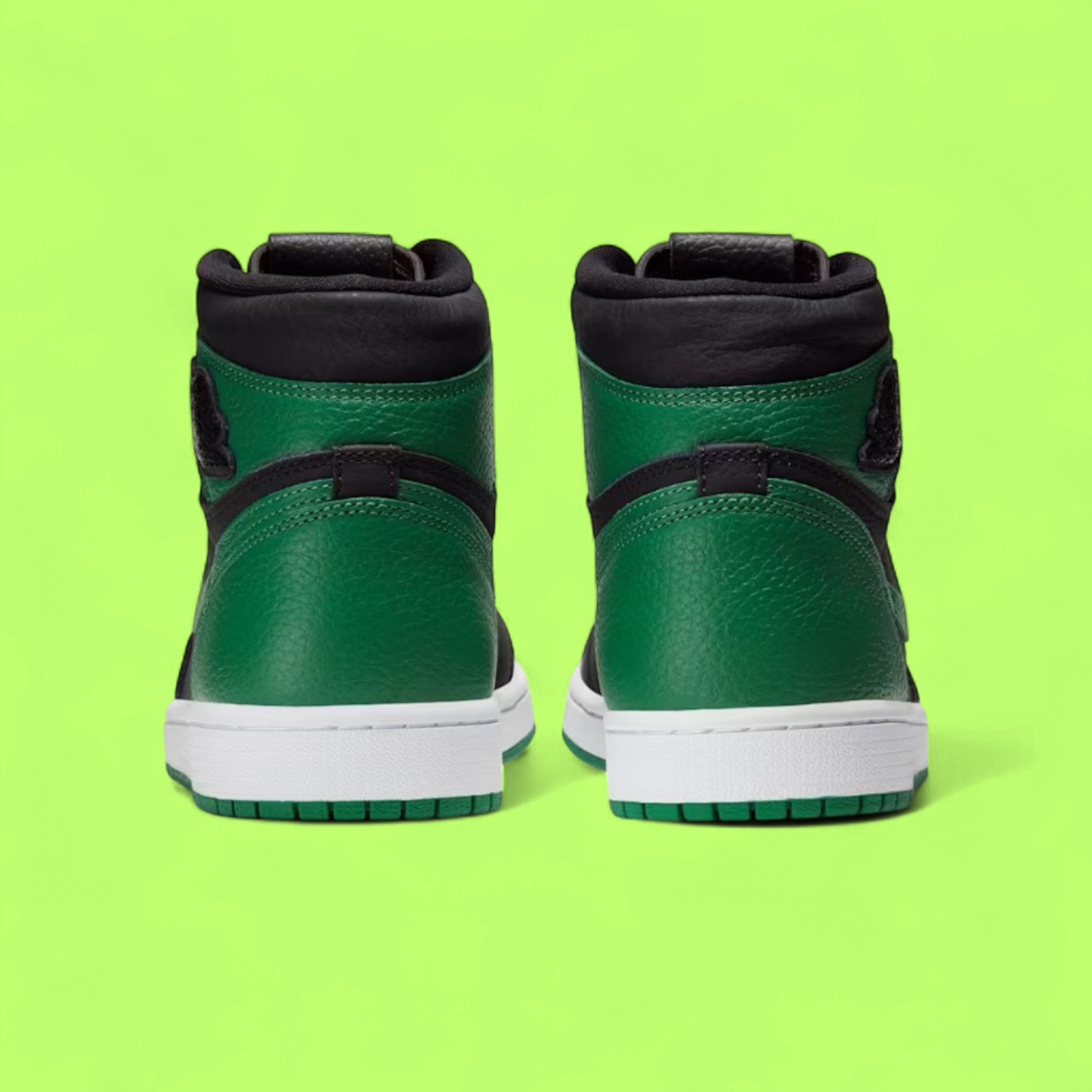 NIKE AIR JORDAN 1 RETRO HIGH PINE GREEN BLACK PREMIUM EDITION