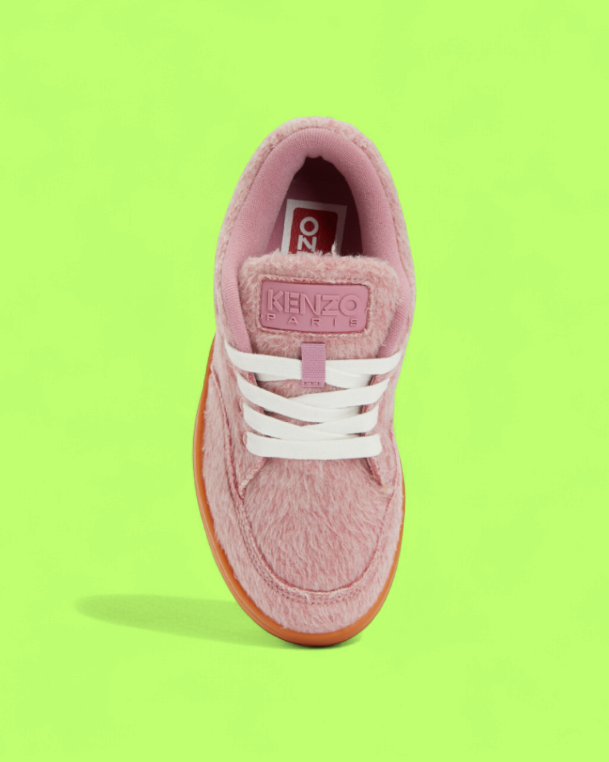KENZO PINK FUZZY TEXTURE GUM SOLE LIMITED EDITION SNEAKERS