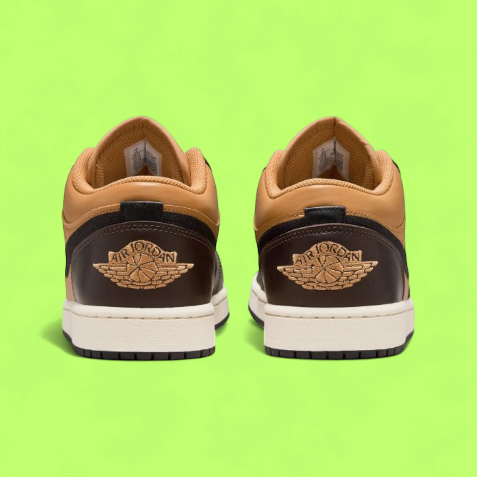 NIKE JORDAN AIR 1 LOW SE MEN'S YELLOW LEATHER RETRO