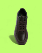 GEORGE HOGG DARK BROWN PREMIUM LEATHER LOW-TOP SNEAKER