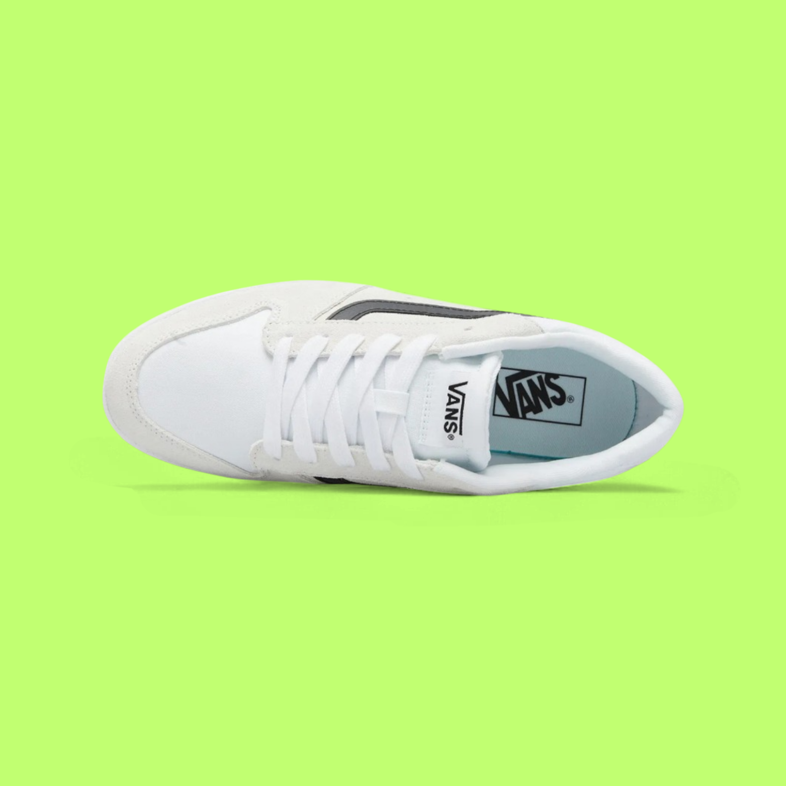VANS LOWLAND CC WHITE BLACK LEATHER SUEDE SKATE STYLE CWCD