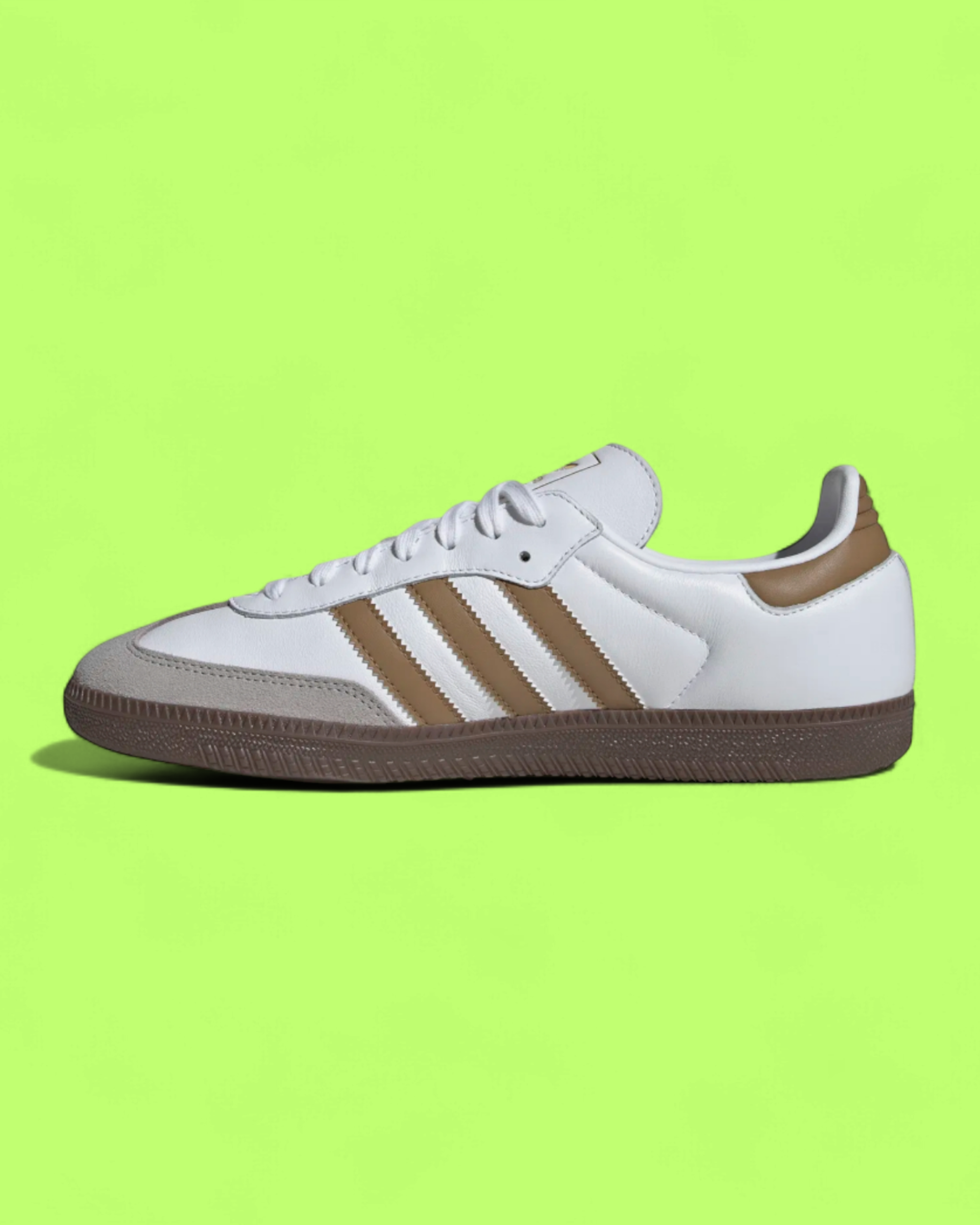 ADIDAS SAMBA WHITE BROWN CLASSIC LEATHER RETRO CASUAL SNEAKERS
