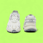LACOSTE L003 2K24 MEN'S WHITE GREY MESH AND LEATHER CASUAL SNEAKERS