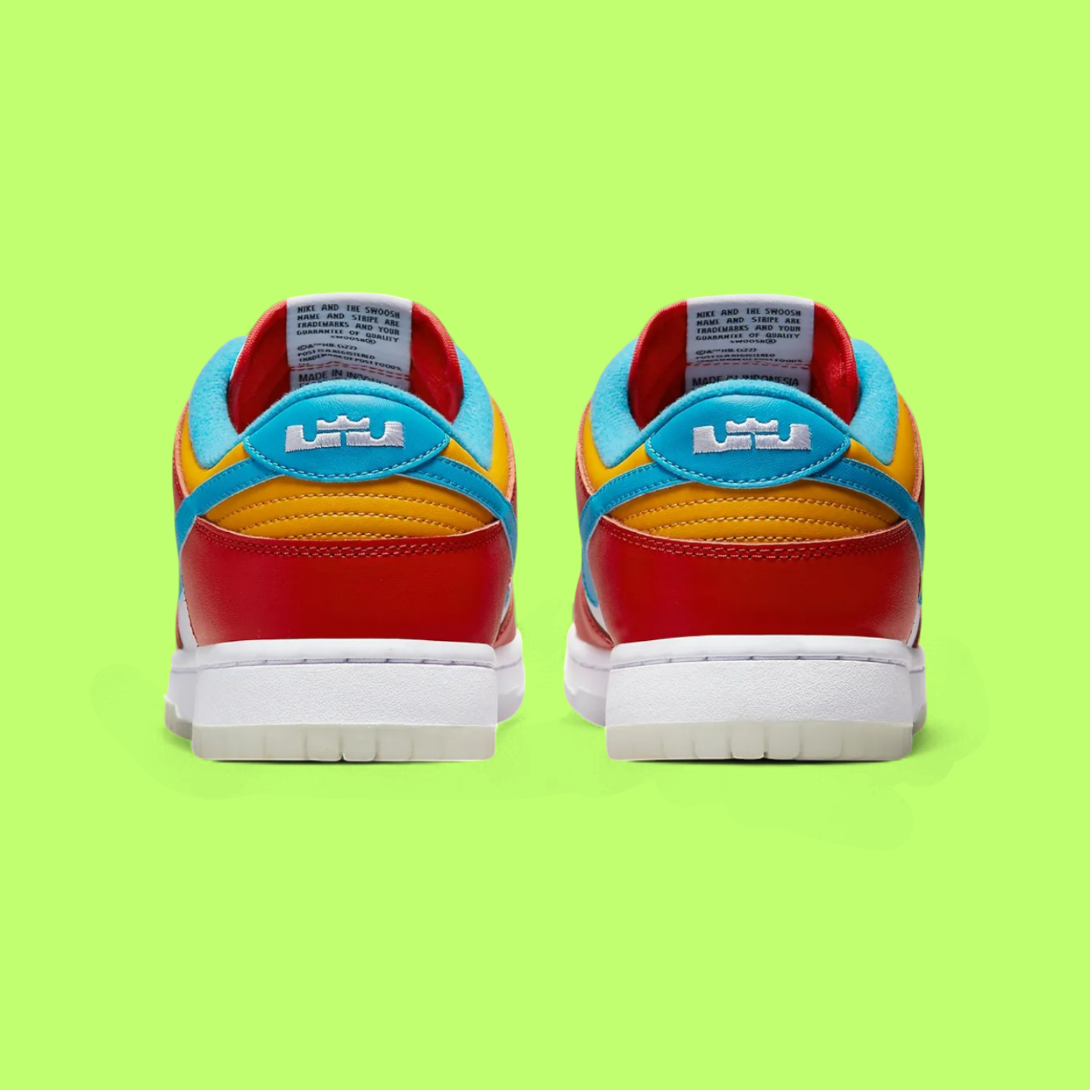 NIKE DUNK LOW QS LEBRON JAMES FRUITY PEBBLES LIMITED EDITION ICONZZ