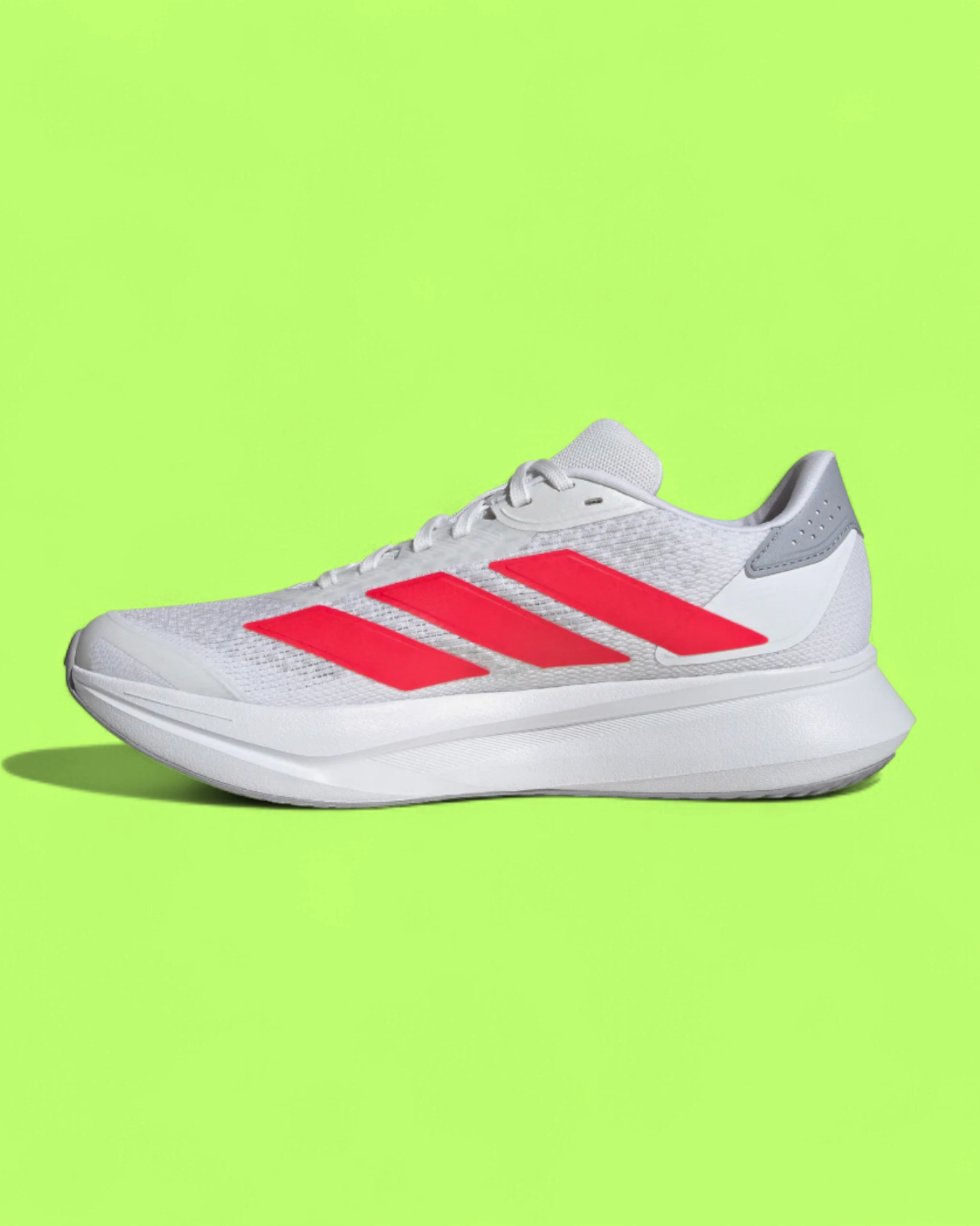 ADIDAS DURAMO 2.0 WHITE RUNNING SHOES WITH RED STRIPES CWCD