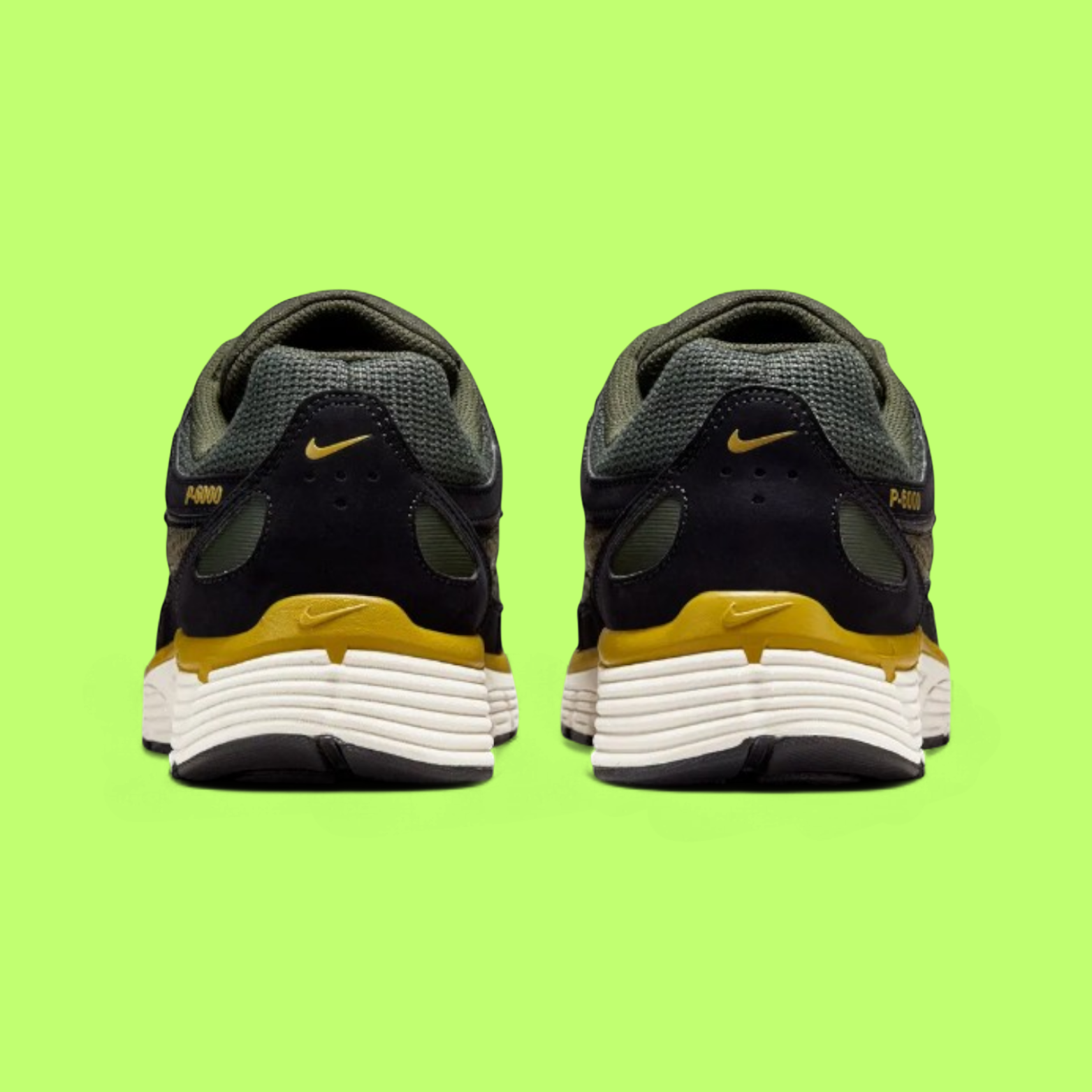 NIKE P-6000 SE BLACK GOLD MEN'S RETRO RUNNING SNEAKERS