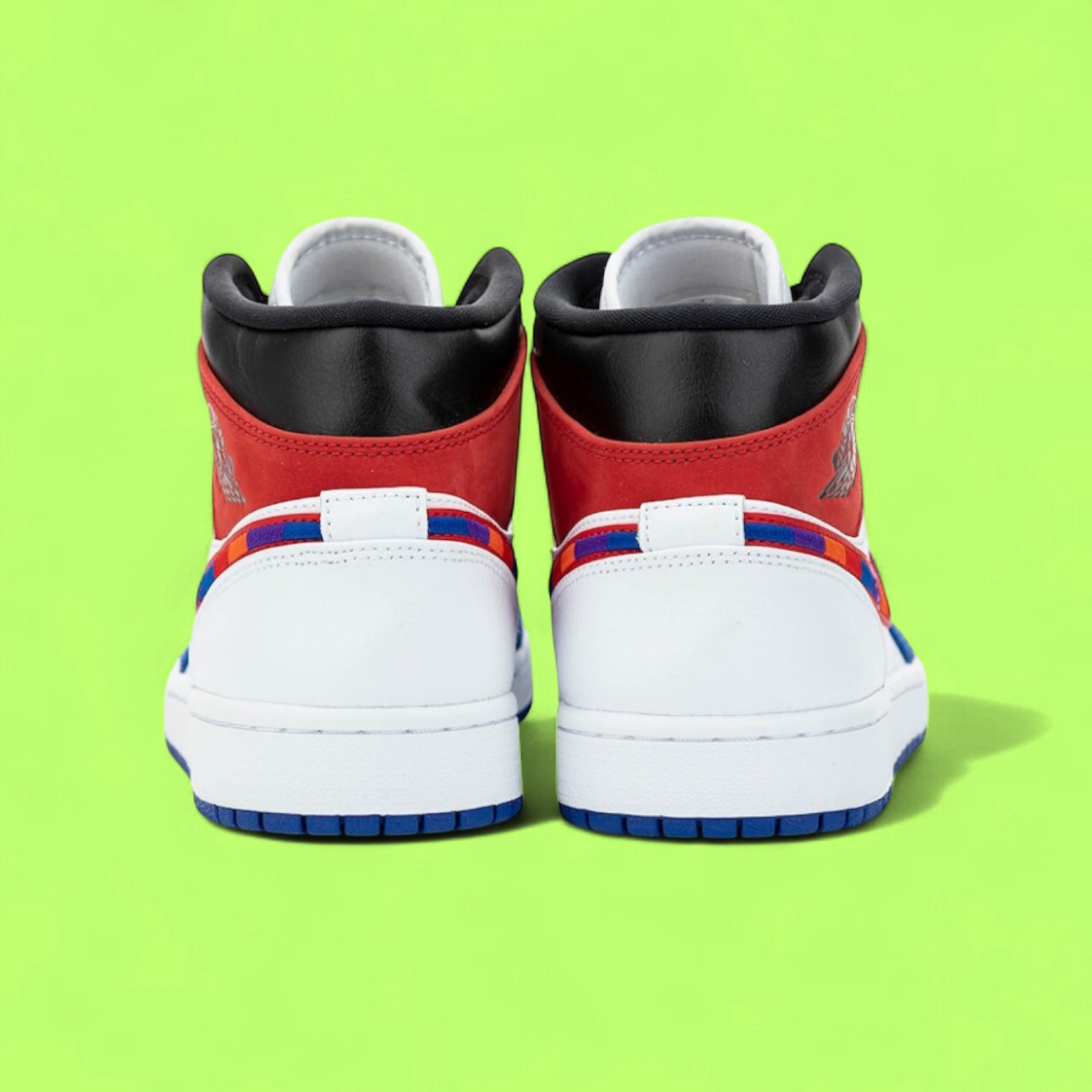 NIKE AIR JORDAN 1 MID MULTICOLOR SWOOSH PREMIUM STYLE EDITION