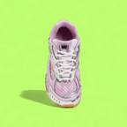 BOTTEGA VENETA PINK MESH LOW TOP SNEAKERS WITH GUM SOLE