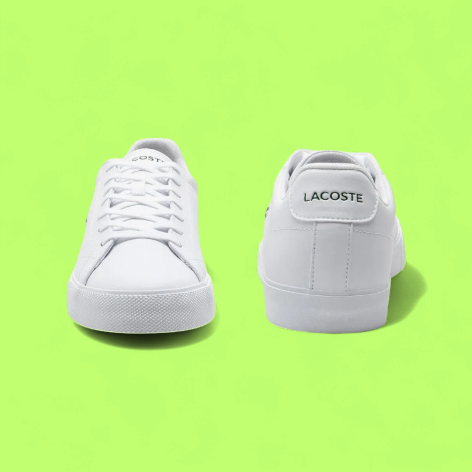 LACOSTE LEROND PRO SET MEN'S WHITE LEATHER MINIMAL CASUAL SNEAKERS