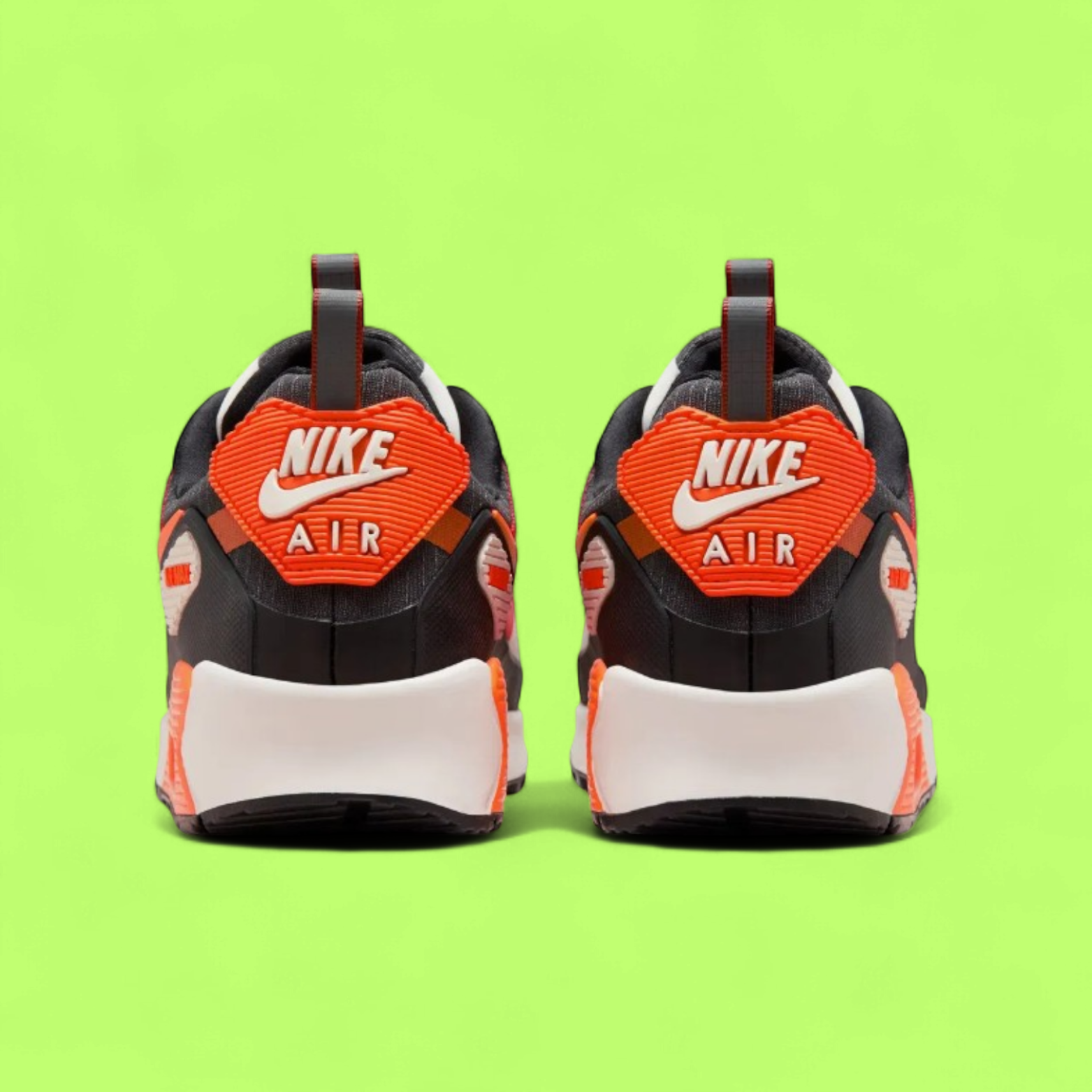 NIKE AIR MAX 90 DRIFT MEN'S ORANGE LEATHER RETRO RUNNING SNEAKERS