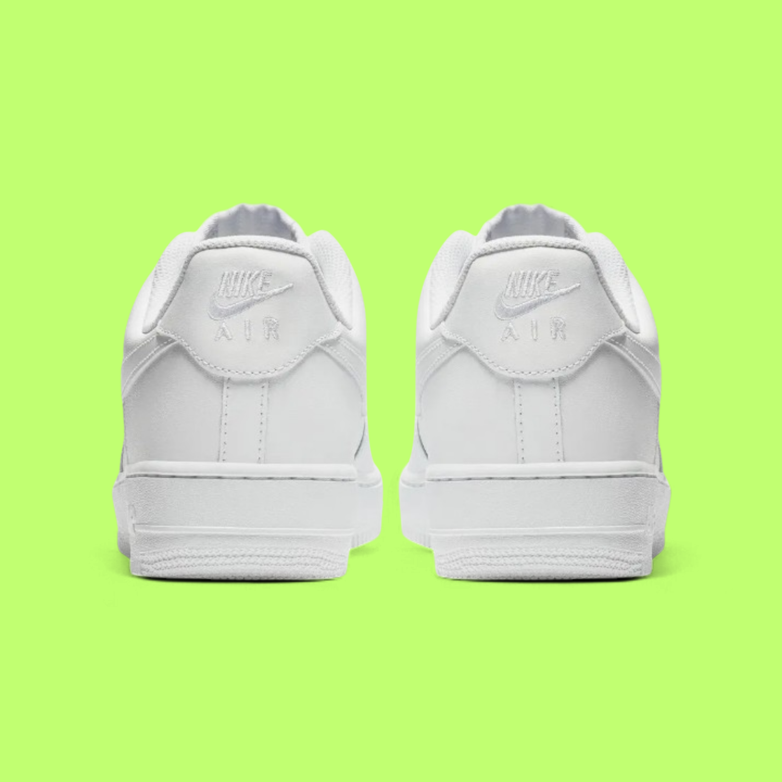 NIKE AIR FORCE 1 '07 MEN'S WHITE LEATHER CLASSIC SNEAKERS