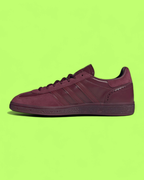 ADIDAS HANDBALL SPEZIAL BURGUNDY LEATHER RETRO CASUAL SNEAKERS