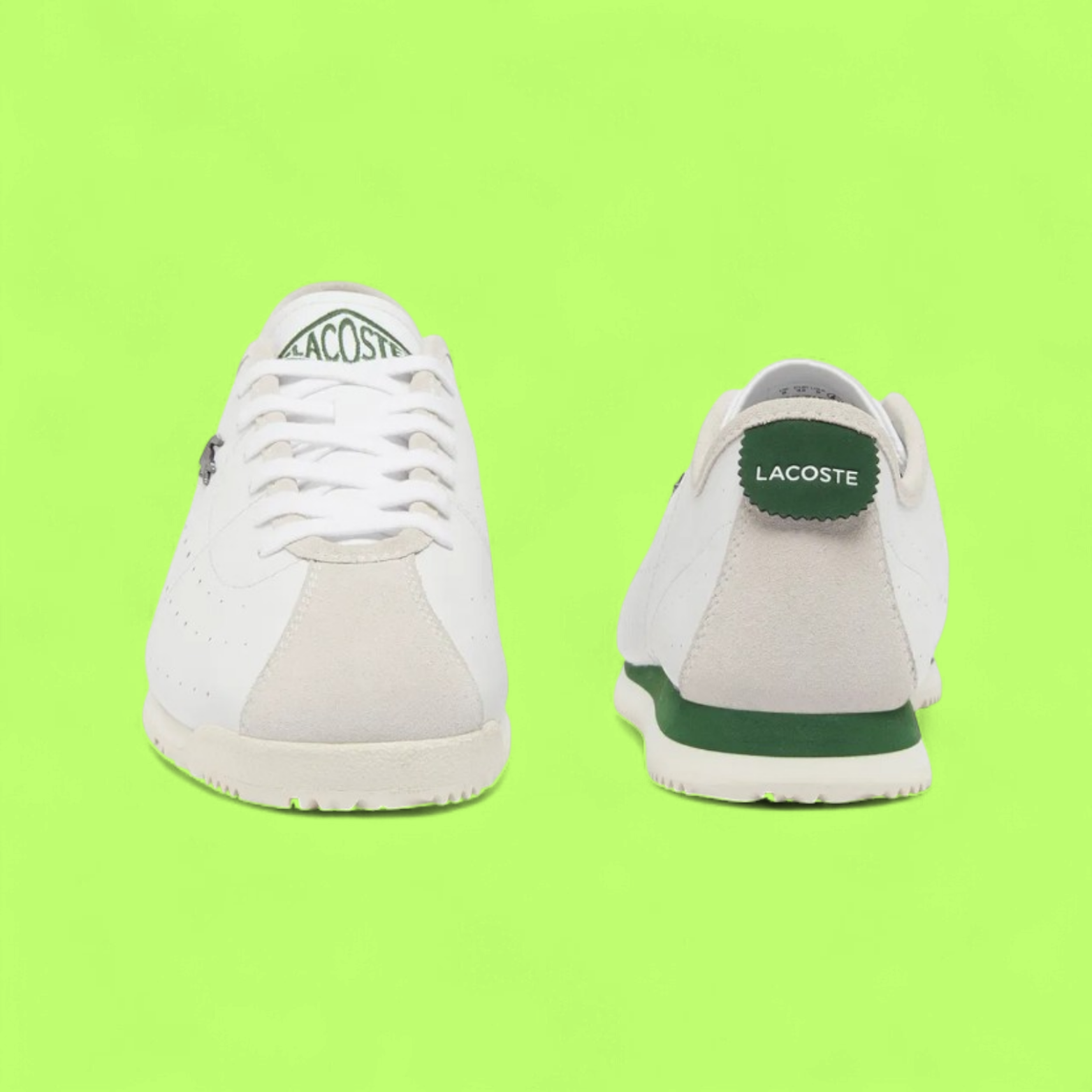 LACOSTE CLUB-LOW MEN'S WHITE LEATHER MINIMAL CASUAL COURT SNEAKERS