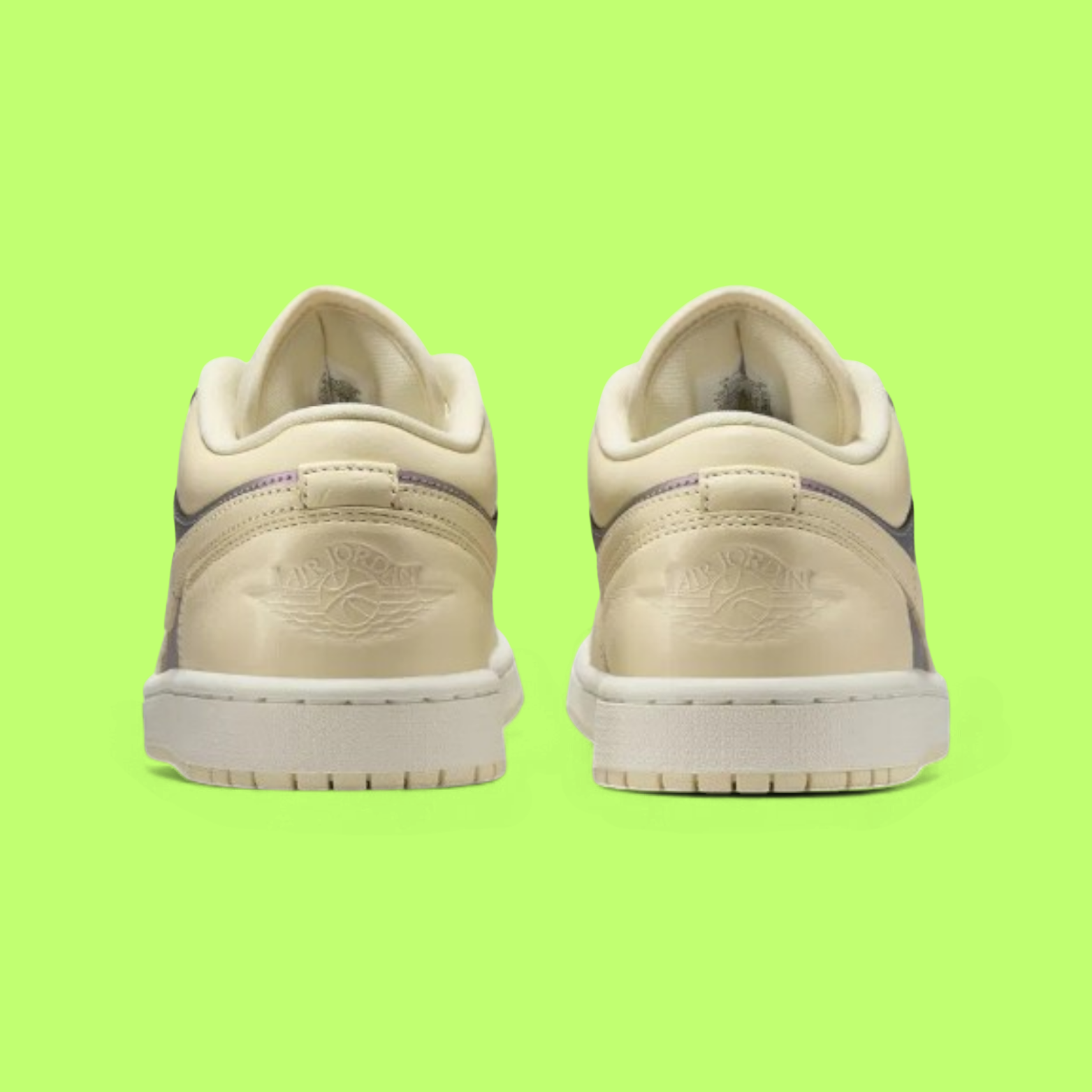 NIKE AIR JORDAN 1 LOW CREAM PURPLE GRADIENT RETRO SNEAKERS