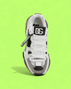 DOLCE & GABBANA CHUNKY BLACK WHITE CONTRAST PANEL SNEAKERS