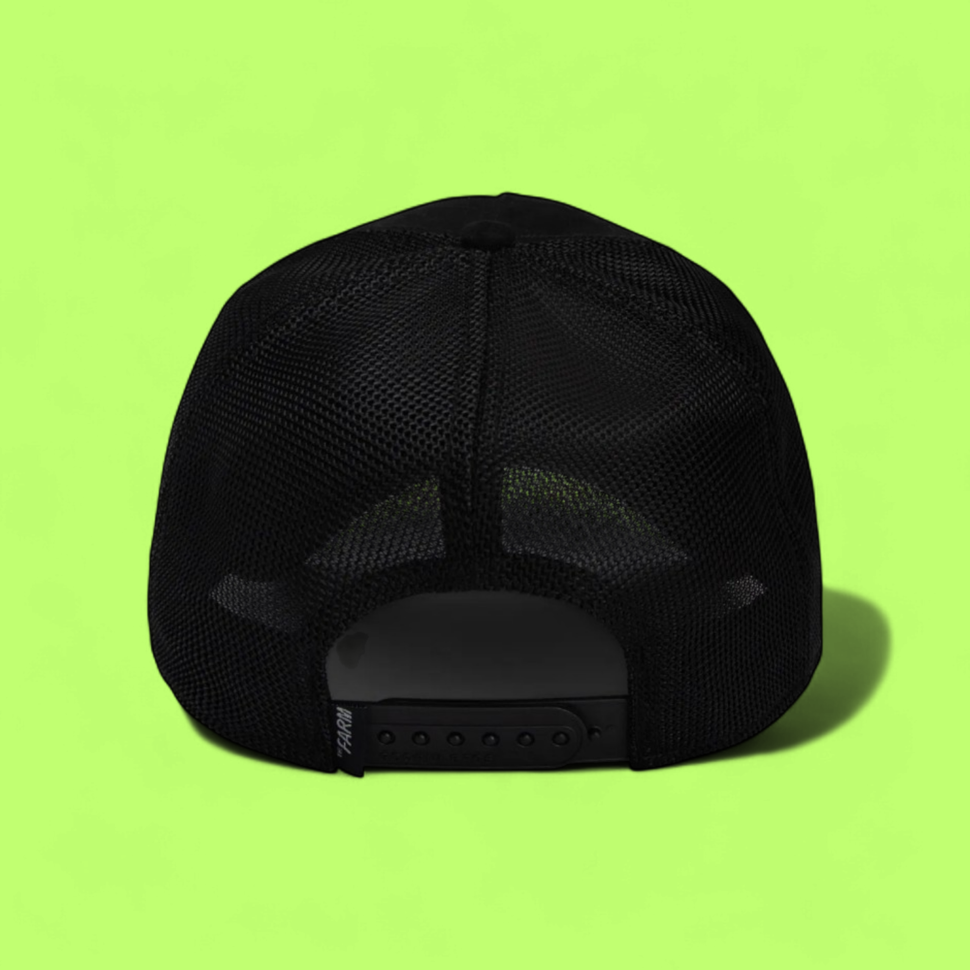 BLACK SHEEP ALL BLACK TRUCKER HAT WITH EMBROIDERED PATCH