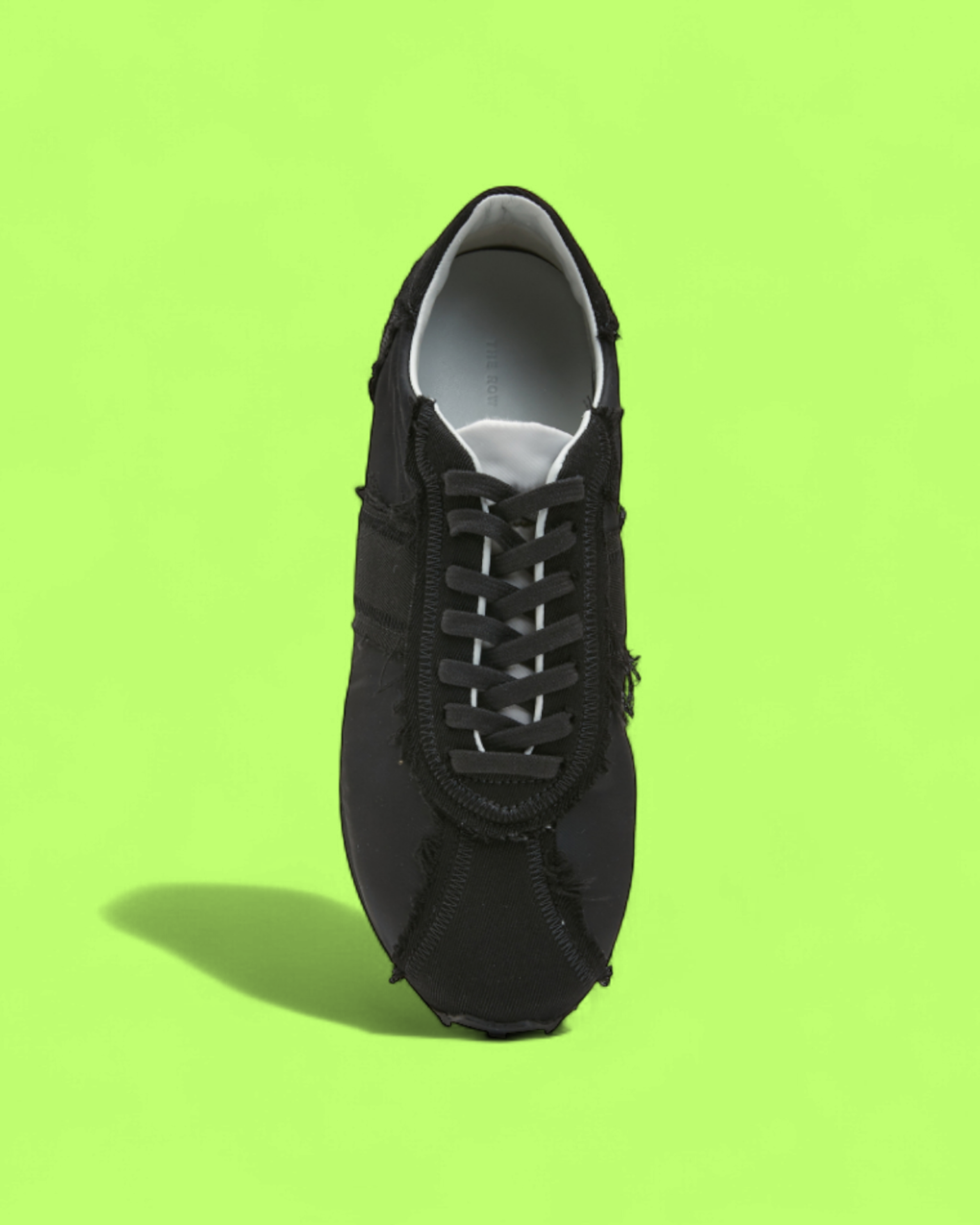 THE ROW BLACK NYLON LOW TOP MINIMALIST LUXURY SNEAKERS CWCD