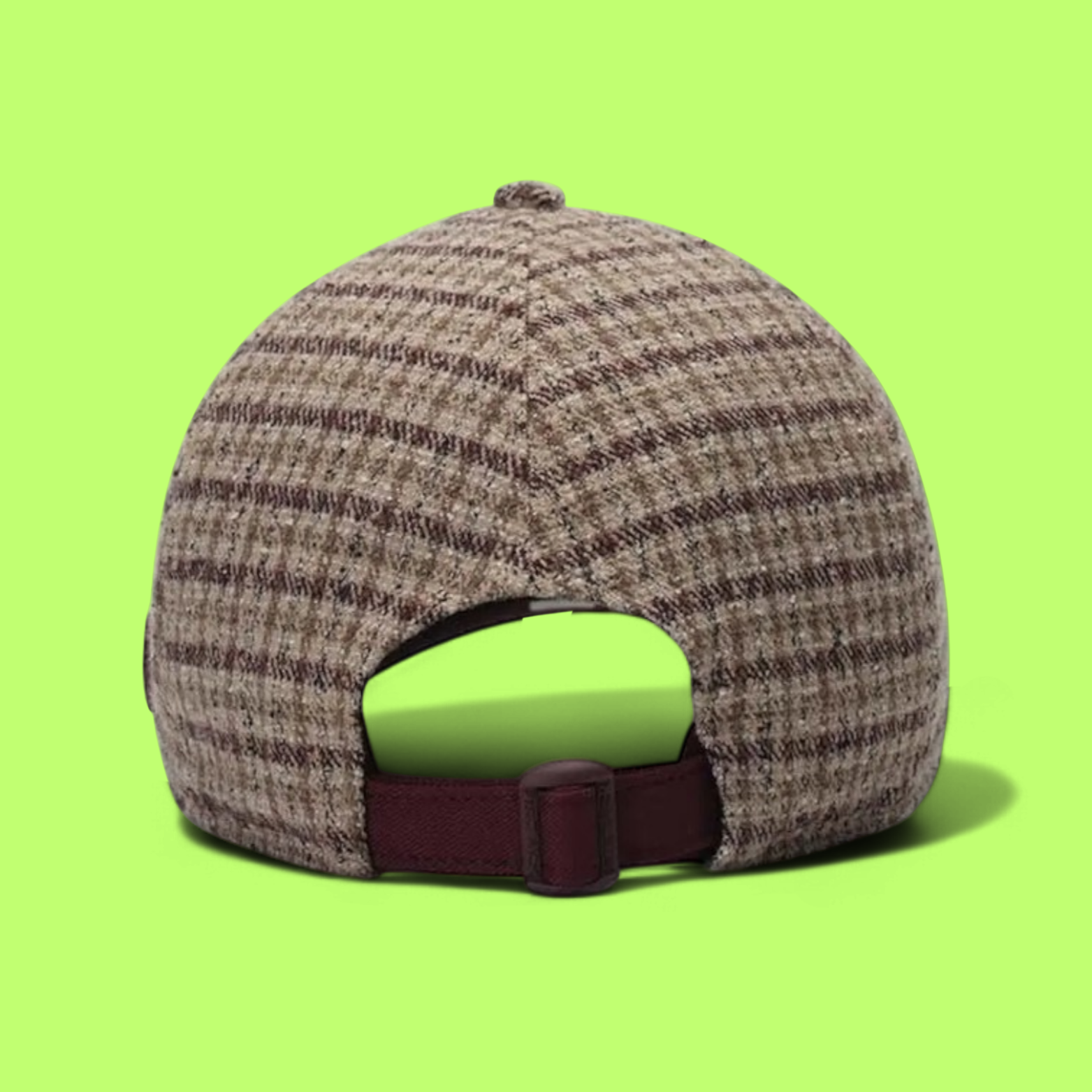 BROWN CHECKERED FLAT CAP WITH VINTAGE STYLE DESIGN