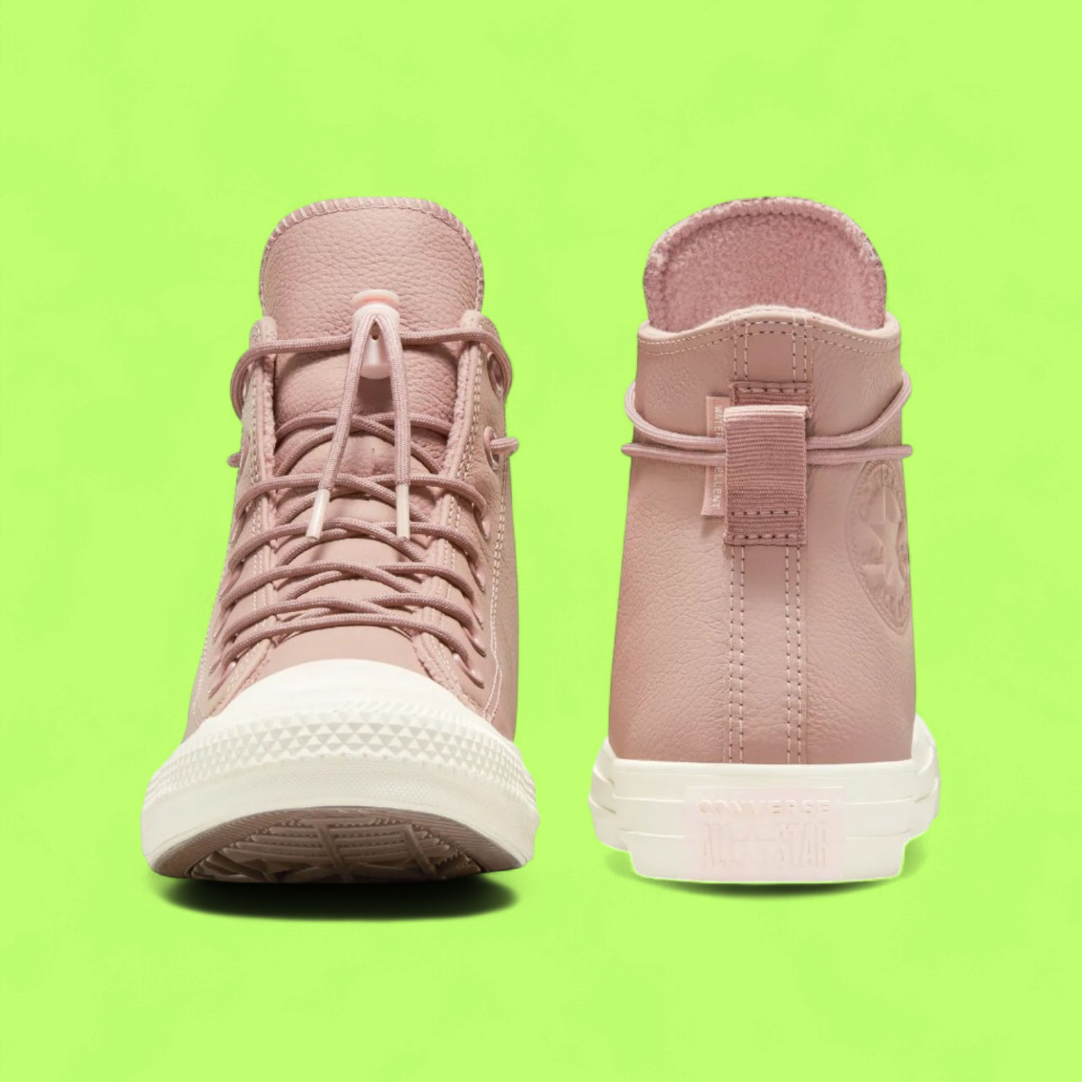 CONVERSE CHUCK TAYLOR ALL STAR UNISEX PINK LEATHER HIGH BOOTS
