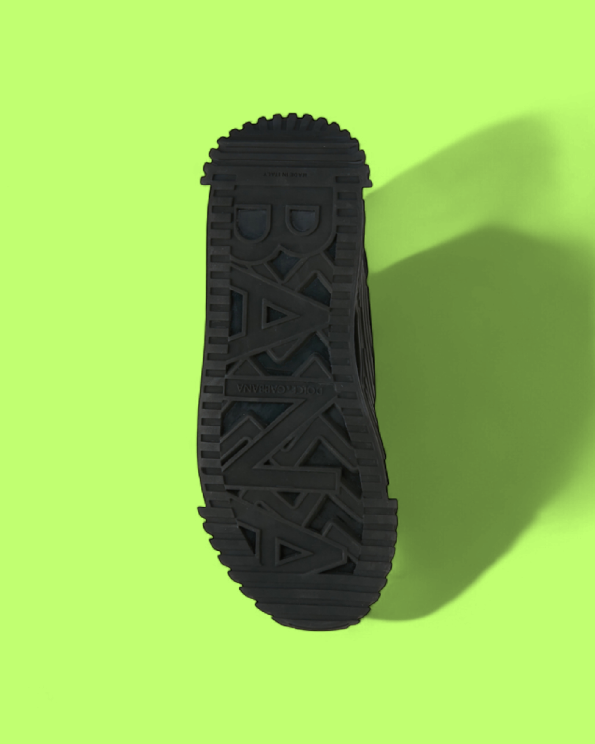 DOLCE & GABBANA BLACK NEOPRENE TECHNICAL LOW TOP SNEAKERS