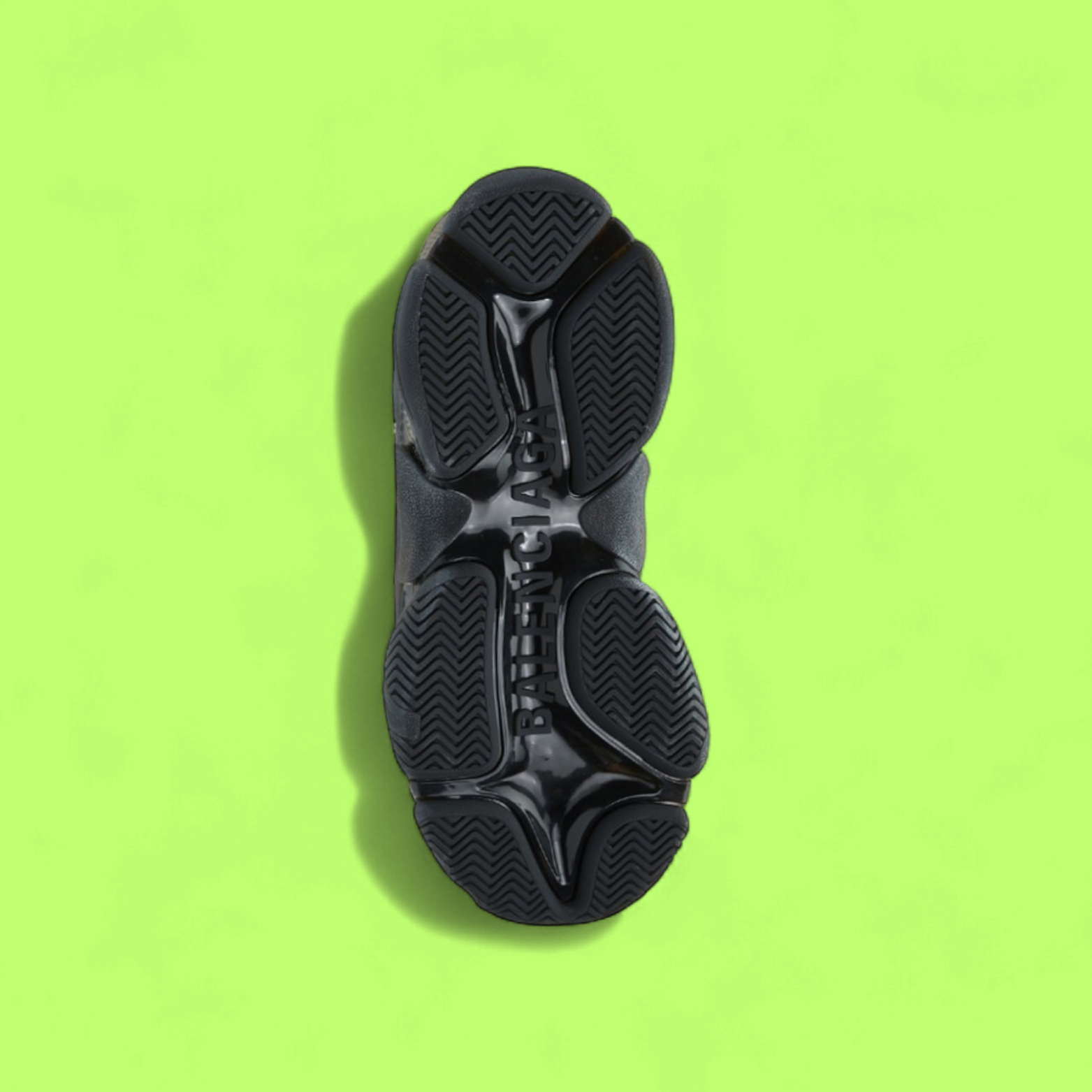 BALENCIAGA TRIPLE S BLACK GREY CHUNKY SNEAKERS WITH DETAIL